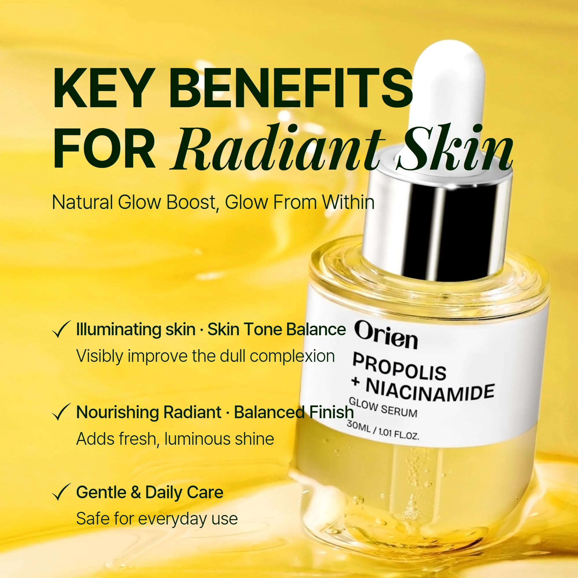 Orien Propolis Niacinamide Glow Serum 1.01 fl.oz. - Image 7