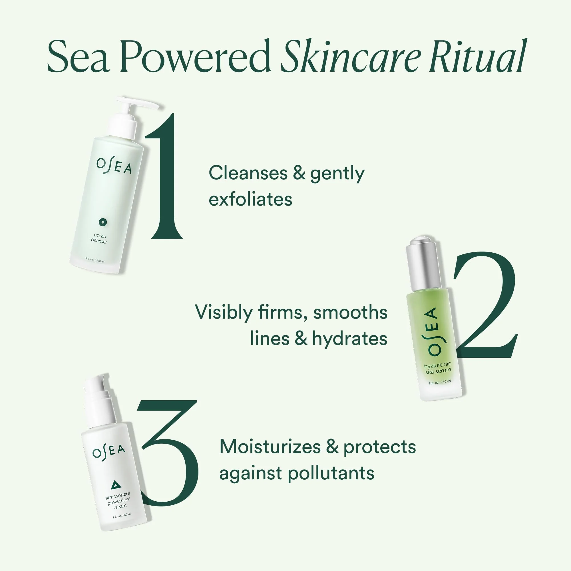 OSEA Ocean Cleanser 5 oz - Nourishing Facial Cleansing Gel - Mineral-Rich Face Wash - Gentle Face Cleanser - Clean Beauty Skincare - Vegan & Cruelty-Free Facial Wash - Image 3