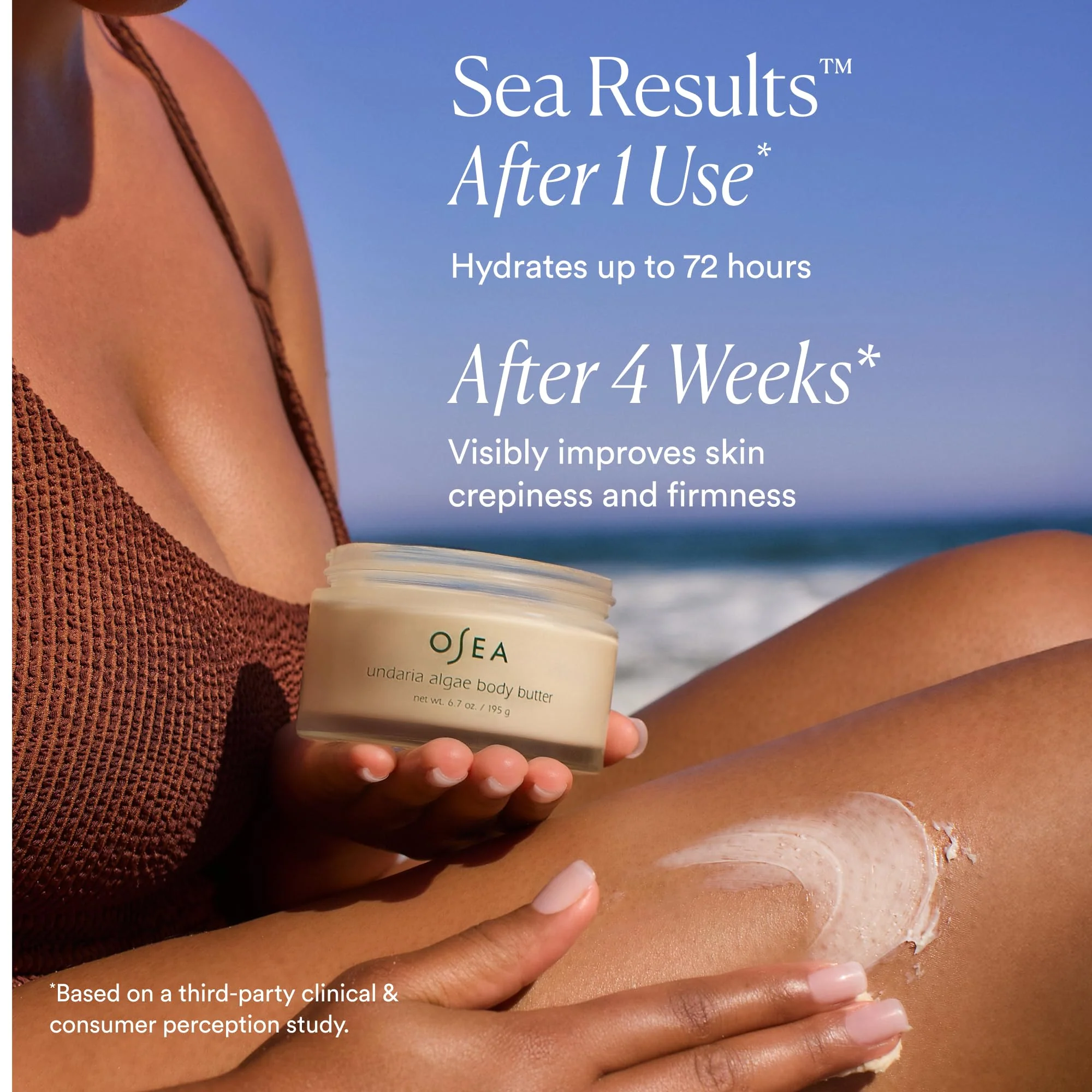 OSEA Undaria Algae™ Body Butter 6.7 oz - For Dry Skin - Ultra Hydrating Whipped Shea Butter + Ceramides - Vegan Skincare & Clean Bodycare - Thick Body Cream - For Extremely Dry Crepey Skin - Image 7