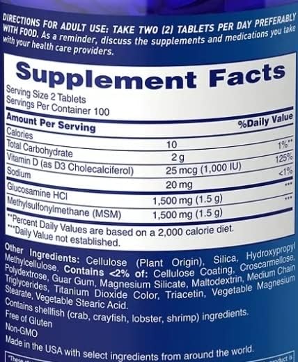 Osteo Bi-Flex Triple Strength Glucosamine 1500 mg, MSM 1500 mg with Vitamin D3 1000 UI Tablets, 200 Count (Pack of 1) - Image 4