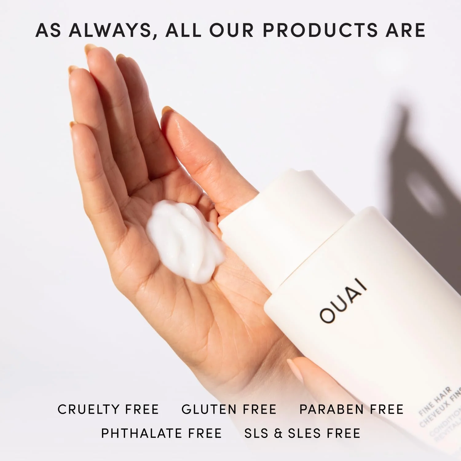 OUAI Fine Hair Conditioner - Volumizing Conditioner for Fine Hair Made with Keratin, Biotin and Chia Seed Oil - Adds Softness, Bounce and Volume - Free from Parabens, Sulfates, and Phthalates (10 Oz) - Image 4