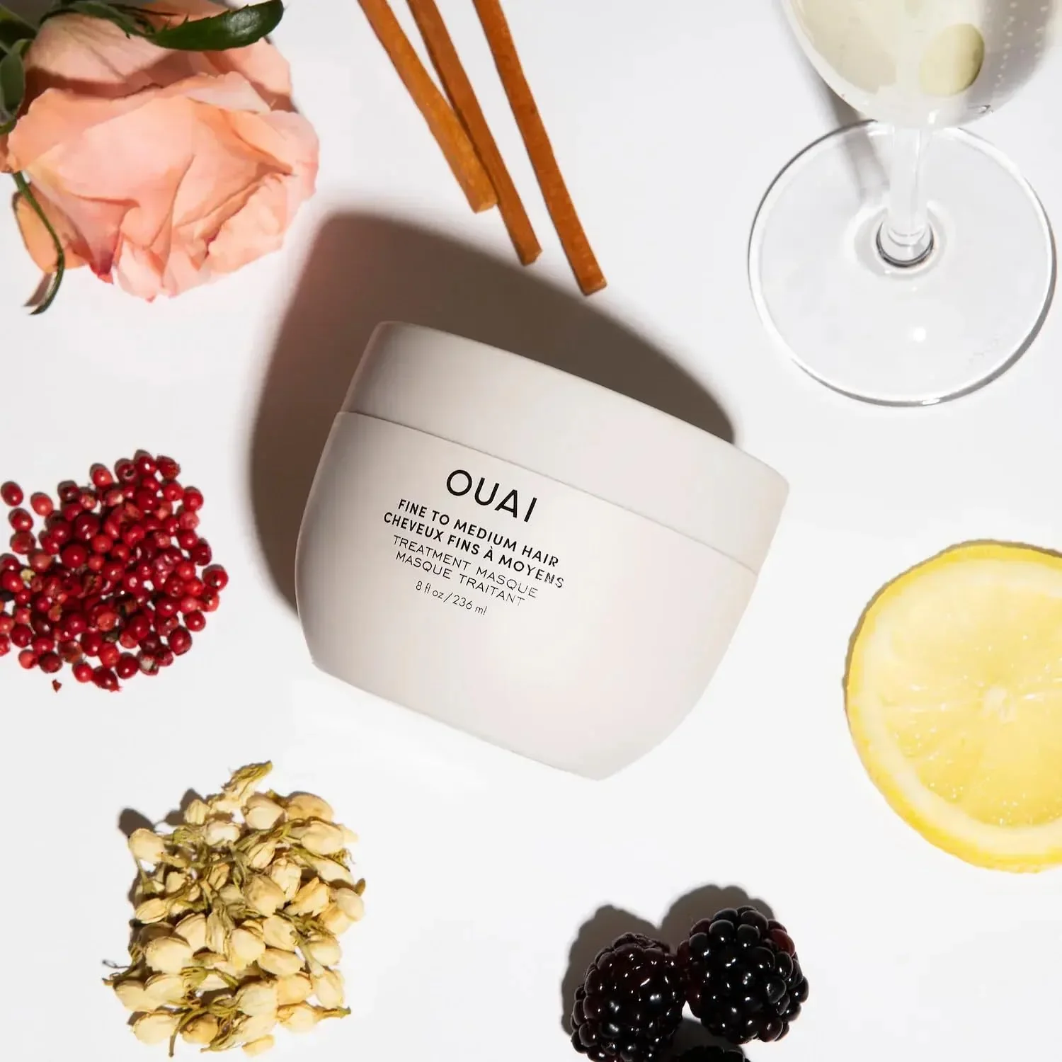 OUAI Fine to Medium Hair Treatment Masque - Hydrating Hair Mask to Help Repair Strands & Increase Shine - With Shea Butter, Keratin and Panthenol - Paraben, Phthalate & Sulfate Free (8 Fl Oz) - Image 3