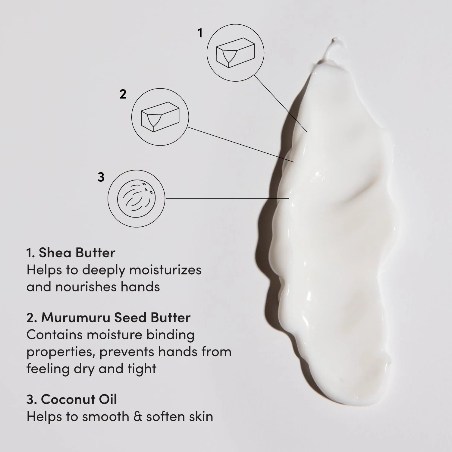 OUAI Hand Cream - Thick, Creamy Balm with Coconut Oil, Murumuru Butter and Shea Butter - Hydrating Moisturizer for Soft Hands - Use Daily to Deeply Nourish Skin (3 Oz) - Image 5