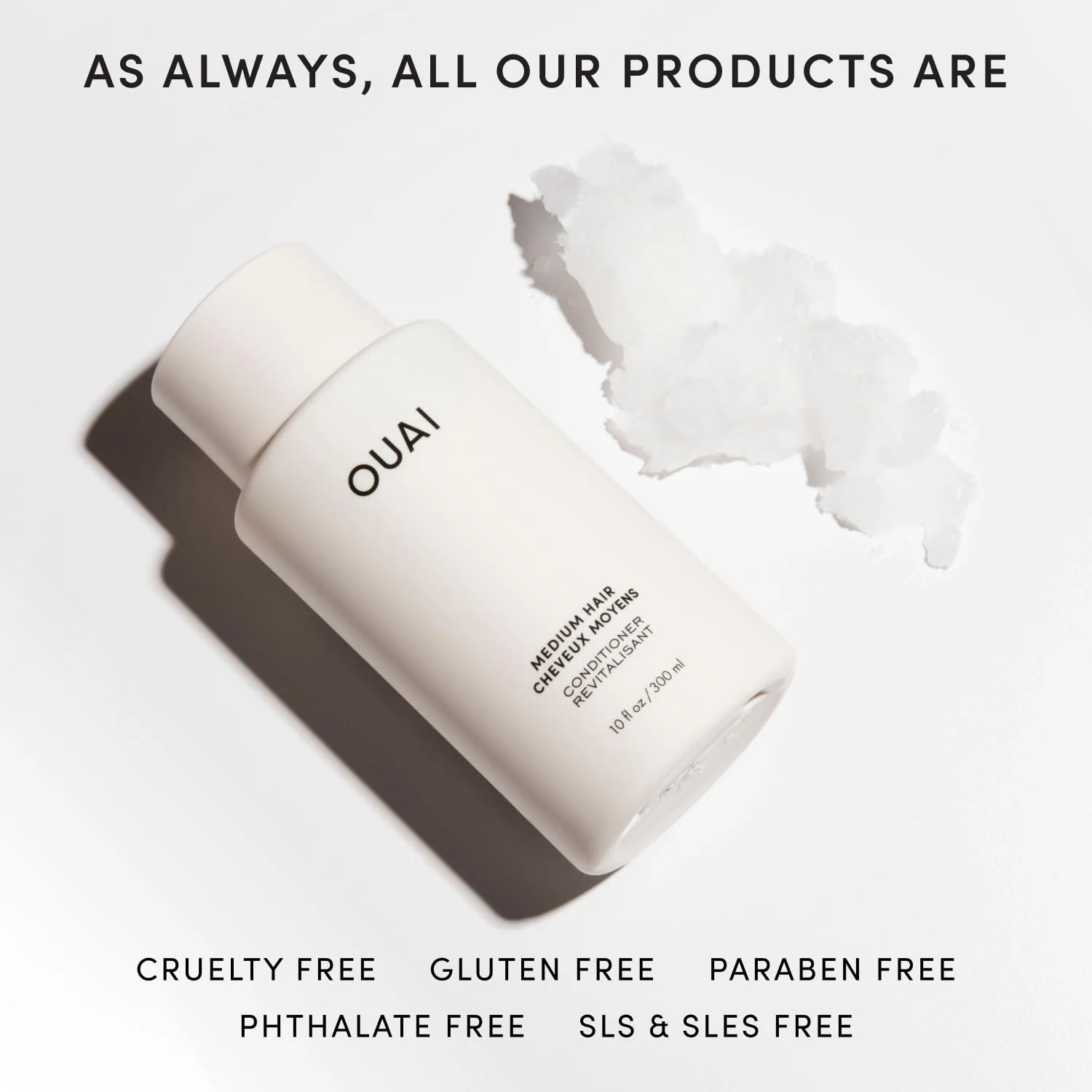 OUAI Medium Conditioner Refill - Hydrating Hair Conditioner with Coconut Oil, Babassu Oil, and Keratin - Strengthens, Repairs and Adds Shine - Paraben and Phthalate Free Hair Care Products (32 Oz) - Image 4