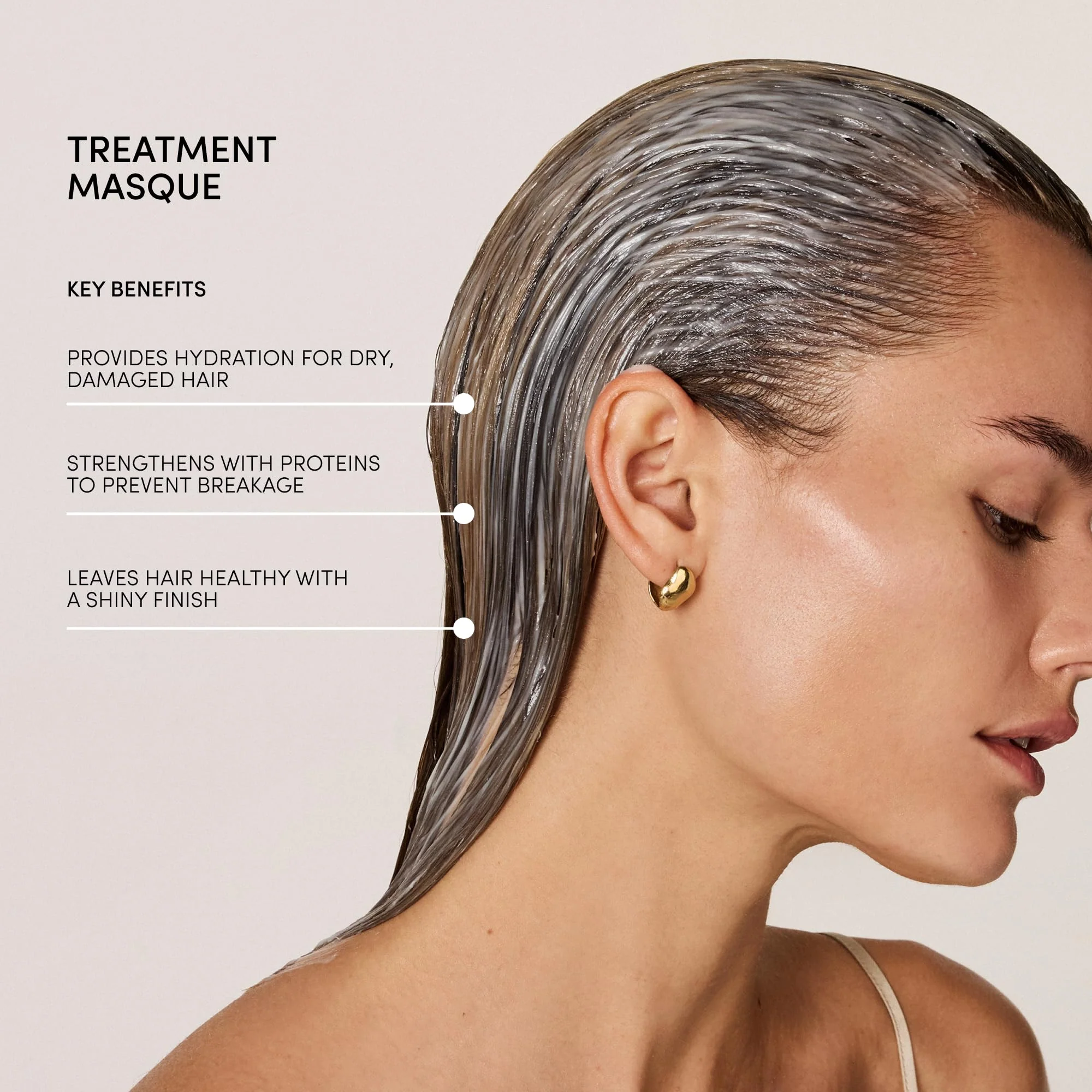 OUAI Thick Hair Mask - Deep Conditioning Hair Mask with Almond Oil, Olive Oil, & Hydrolyzed Keratin to Restore Damaged Strands - Phthalate & Paraben Free (8 fl oz) - Image 6