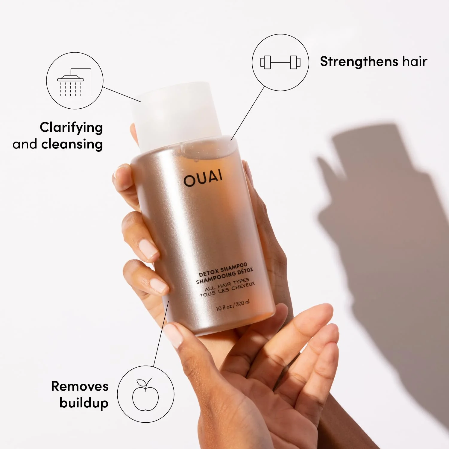 OUAI Travel Kit - Includes Travel Size Leave In Conditioner, Detox Shampoo, Thick Hair Mask, Scalp & Body Scrub (4 Count) - Image 5
