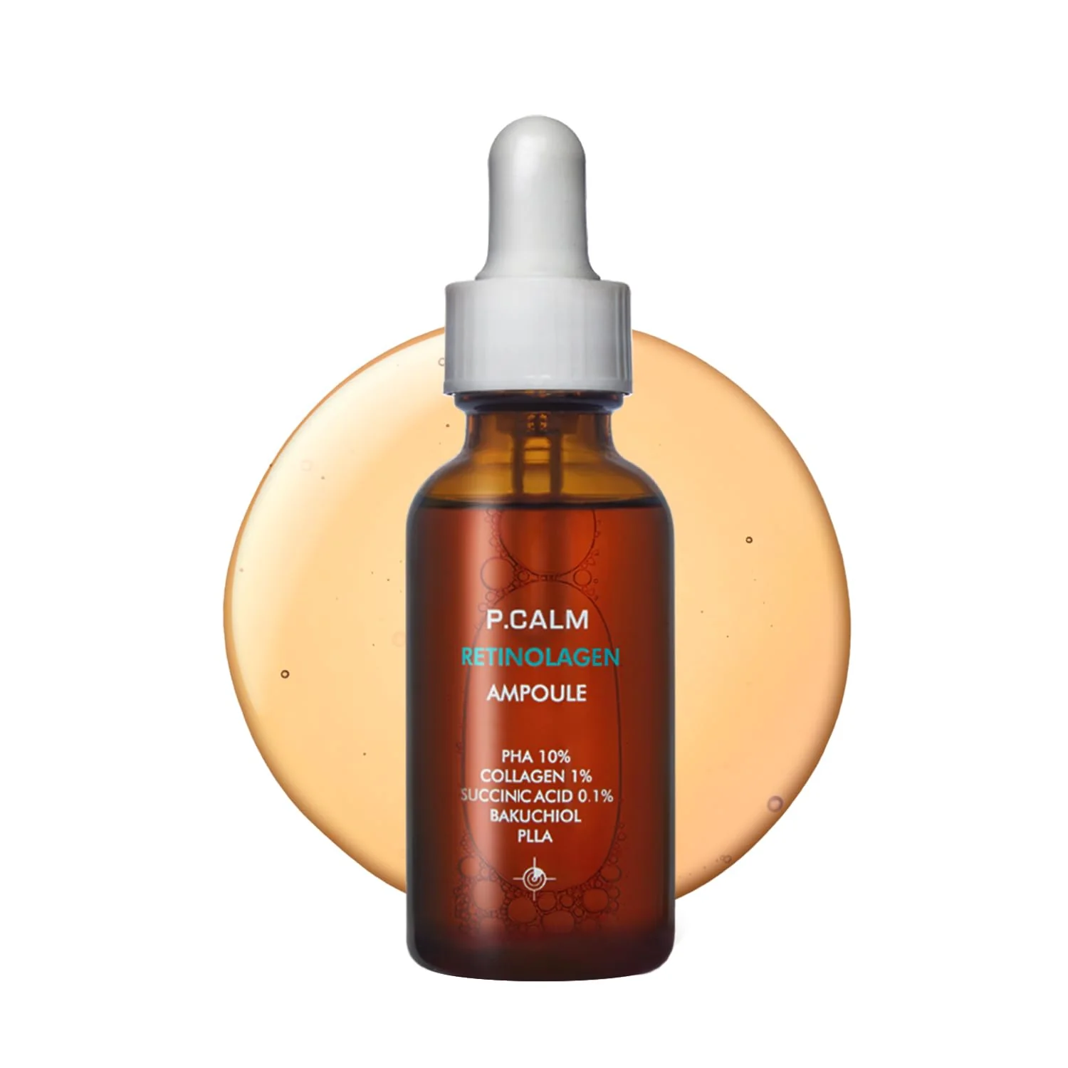 P.CALM Retinolagen Ampoule – Retinol & Vegan Hydrolyzed Collagen for Pore Tightening, Wrinkles, and Fine Line Care, Korean Glass Skin (30ml / 1.01 fl.oz)