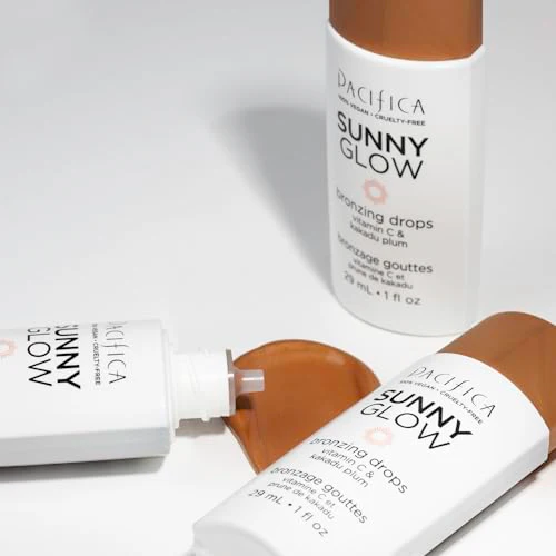 Pacifica Sunny Glow Liquid Face Bronzer Drops - Face Makeup Bronzing For Face & Cheeks for Instant Sun-Kissed Glow - Vitamin C & Glycolic Acid Infused Liquid Bronzer Illuminating Highlighting Clean - Image 10