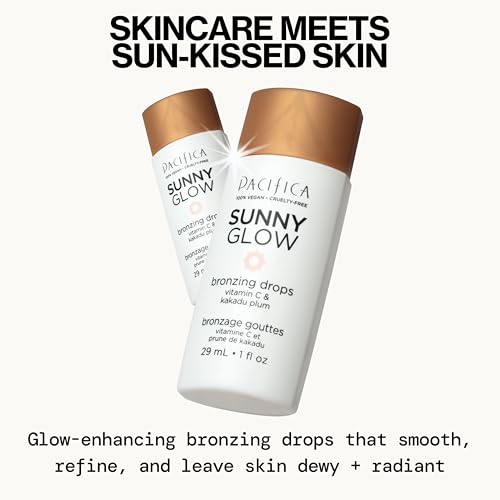 Pacifica Sunny Glow Liquid Face Bronzer Drops - Face Makeup Bronzing For Face & Cheeks for Instant Sun-Kissed Glow - Vitamin C & Glycolic Acid Infused Liquid Bronzer Illuminating Highlighting Clean - Image 28