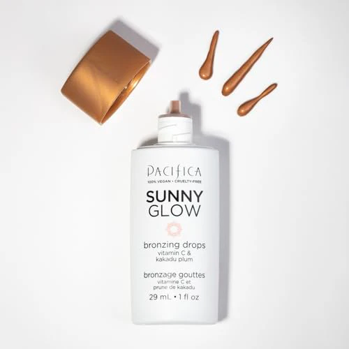 Pacifica Sunny Glow Liquid Face Bronzer Drops - Face Makeup Bronzing For Face & Cheeks for Instant Sun-Kissed Glow - Vitamin C & Glycolic Acid Infused Liquid Bronzer Illuminating Highlighting Clean - Image 9