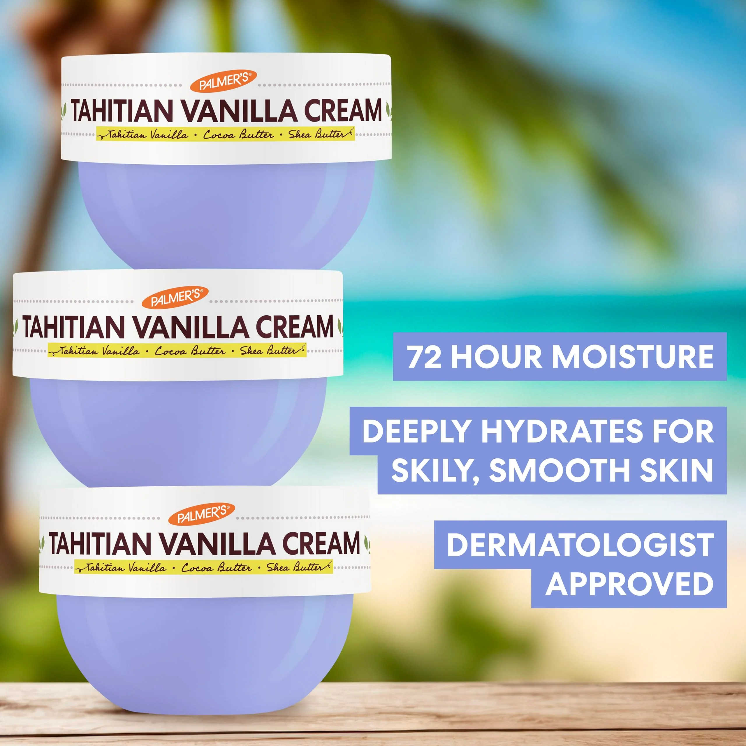 Palmer's Cocoa Butter Formula Body Cream, Moisture Drenching Tahitian Vanilla, 8.8 Oz, 72Hr Hydration with Shea Butter & Vitamin E for Softer Skin, Protects & Soothes Dryness, Dermatologist Approved - Image 9
