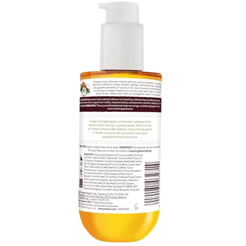 Palmer's Coconut Oil Formula Brazilian Coco Firming Body Oil with Vitamin E, 6.5 Fl Oz, Helps with Skin Tightening & Firming of Bum, Bust & Belly, Provides 48Hr Moisture, Dermatologist Approved - Image 2