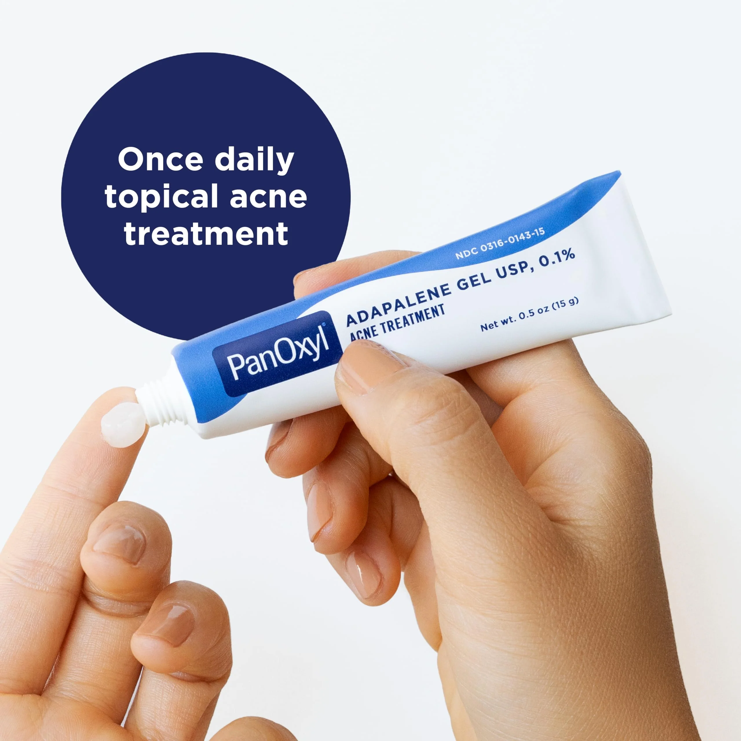 PanOxyl Adapalene 0.1% Leave-On Gel, Retinoid Gel Acne Treatment, 30-Day Supply, Acne Prone Skin, Oil Free, Fragrance Free, Paraben Free, 0.5 oz - Image 5