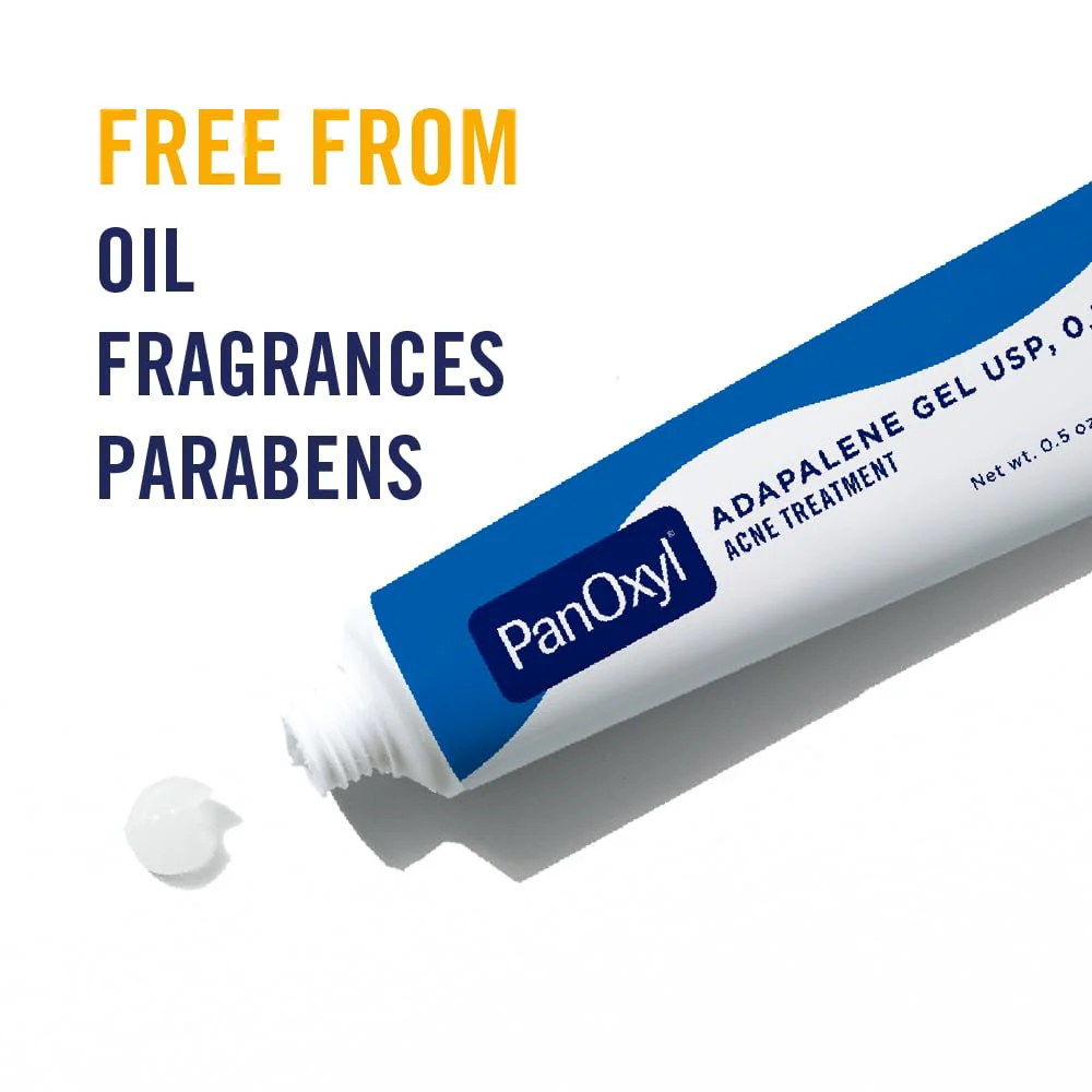 PanOxyl Adapalene 0.1% Leave-On Gel, Retinoid Gel Acne Treatment, 30-Day Supply, Acne Prone Skin, Oil Free, Fragrance Free, Paraben Free, 0.5 oz - Image 6