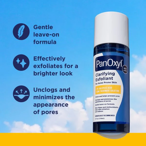 PanOxyl Complete Cleanse, Manage & Moisturize Bundle - Acne Foaming Wash Benzoyl Peroxide 10%, PM Balancing Repair Moisturizer, AM Oil Control Moisturizer & Clarifying Exfoliant with 2% Salicylic Acid - Image 5