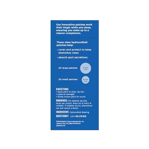 PanOxyl PM Overnight Spot Patches, Advanced Hydrocolloid Healing Technology, Fragrance Free, 40 Count Pack of 1 - Image 8