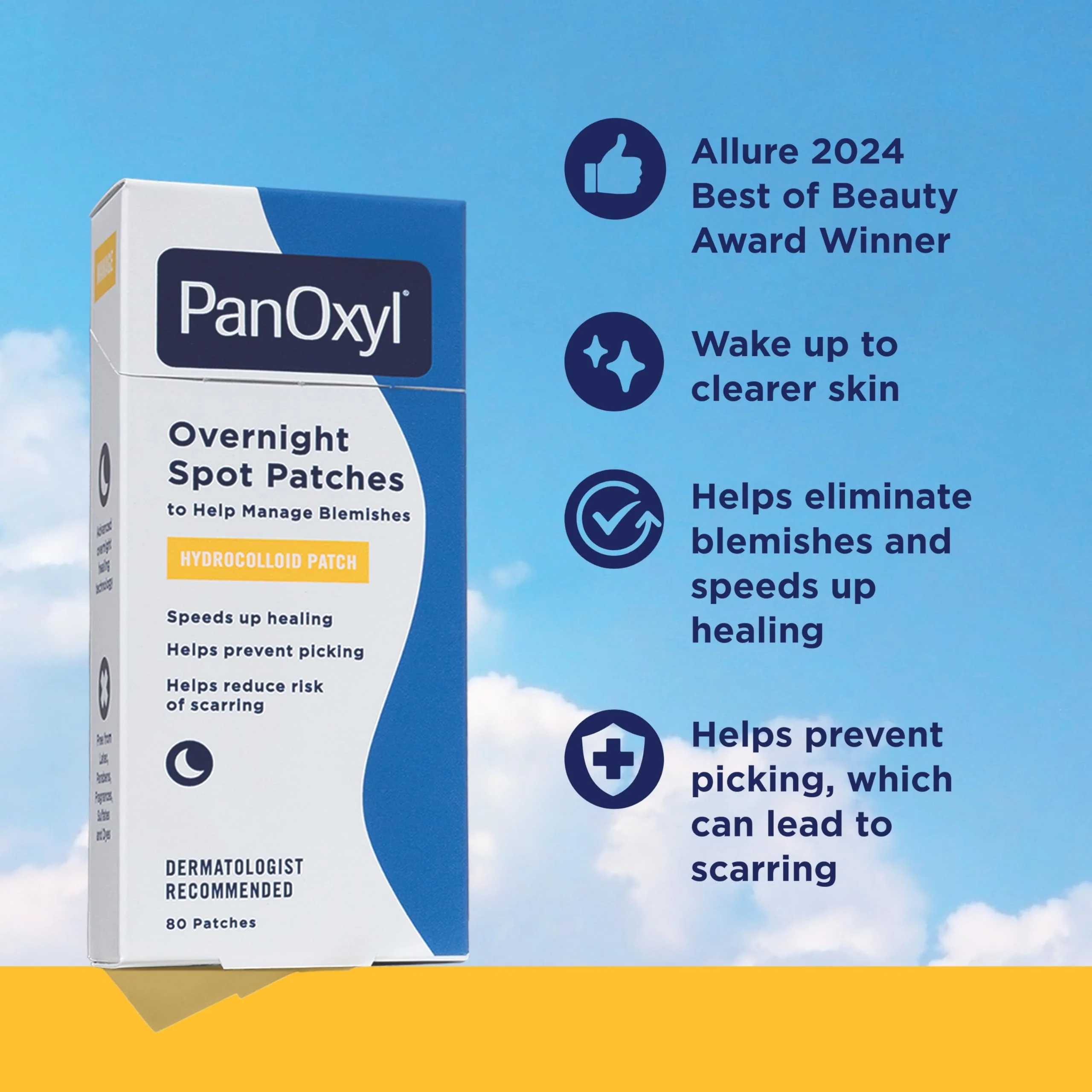 PanOxyl PM Overnight Spot Patches, Advanced Hydrocolloid Healing Technology, Fragrance Free, 80 Count - Image 10