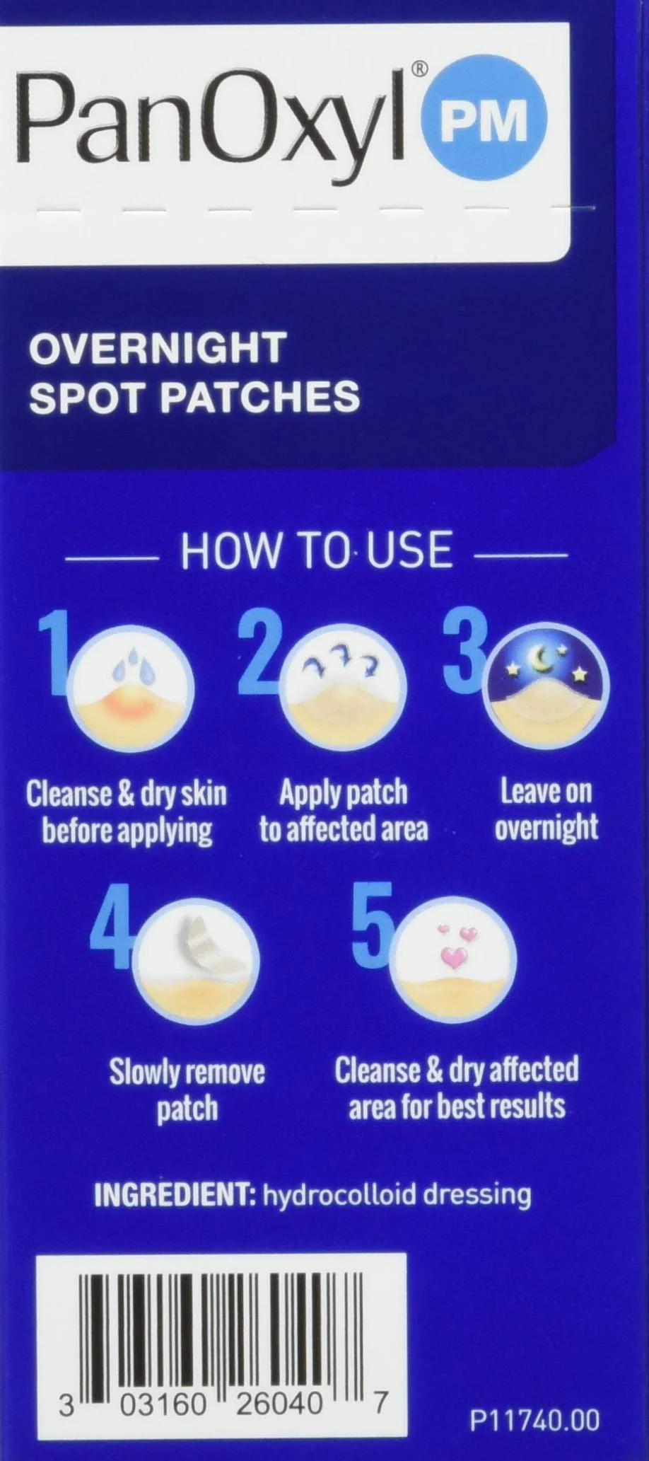 PanOxyl Pm Overnight Spot Patches with Advanced Hydrocolloid Healing Technology, 40 Count (Pack of 3) - Image 7