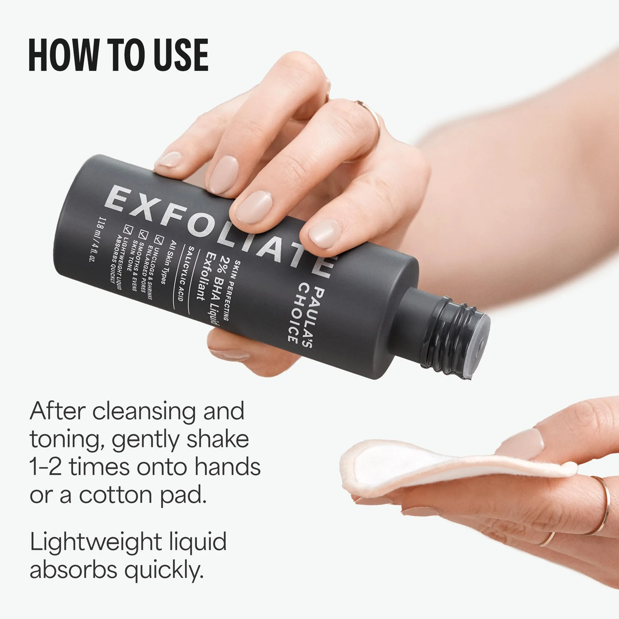 Paulas Choice--SKIN PERFECTING 2% BHA Liquid Salicylic Acid Exfoliant--Facial Exfoliant for Blackheads, Enlarged Pores, Wrinkles & Fine Lines, 4 oz Bottle - Image 9