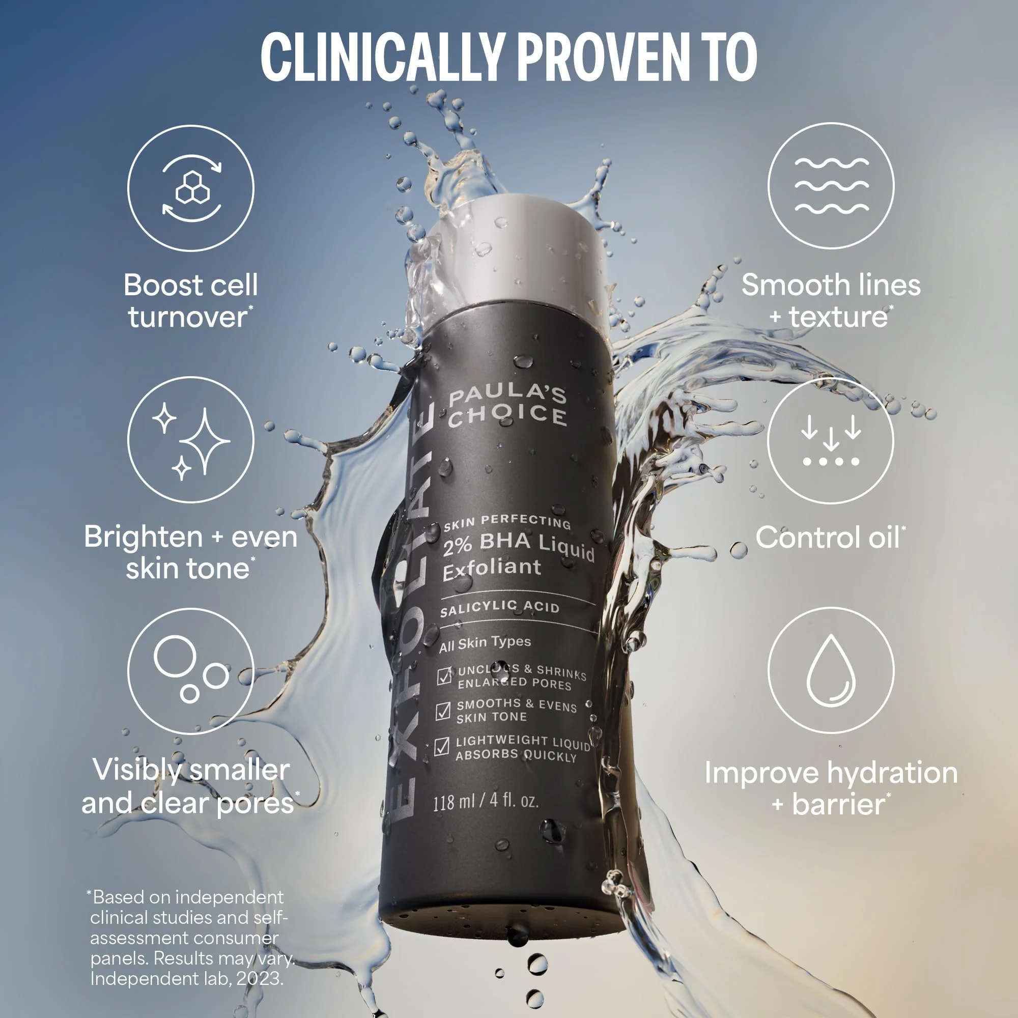 Paula's Choice SKIN PERFECTING 2% BHA Liquid Salicylic Acid Exfoliant-Facial Exfoliant for Enlarged Pores, Wrinkles & Fine Lines, Suitable for Blackhead-Prone Skin, Fragrance-Free - Image 6
