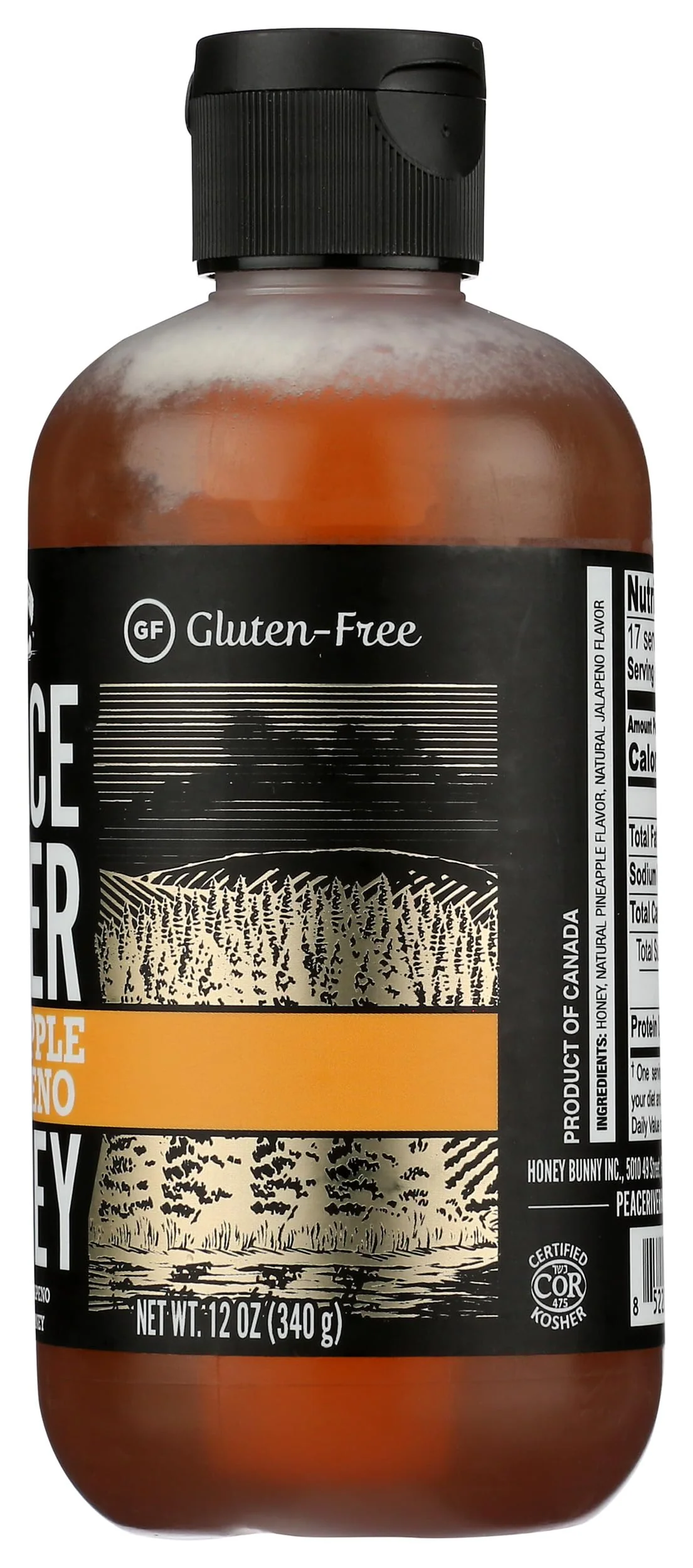 Peace River Pineapple Jalapeño Honey, Pineapple Jalapeño Flavored Honey, Kosher, Gluten Free, 12 Ounce (Pack of 6) - Image 3