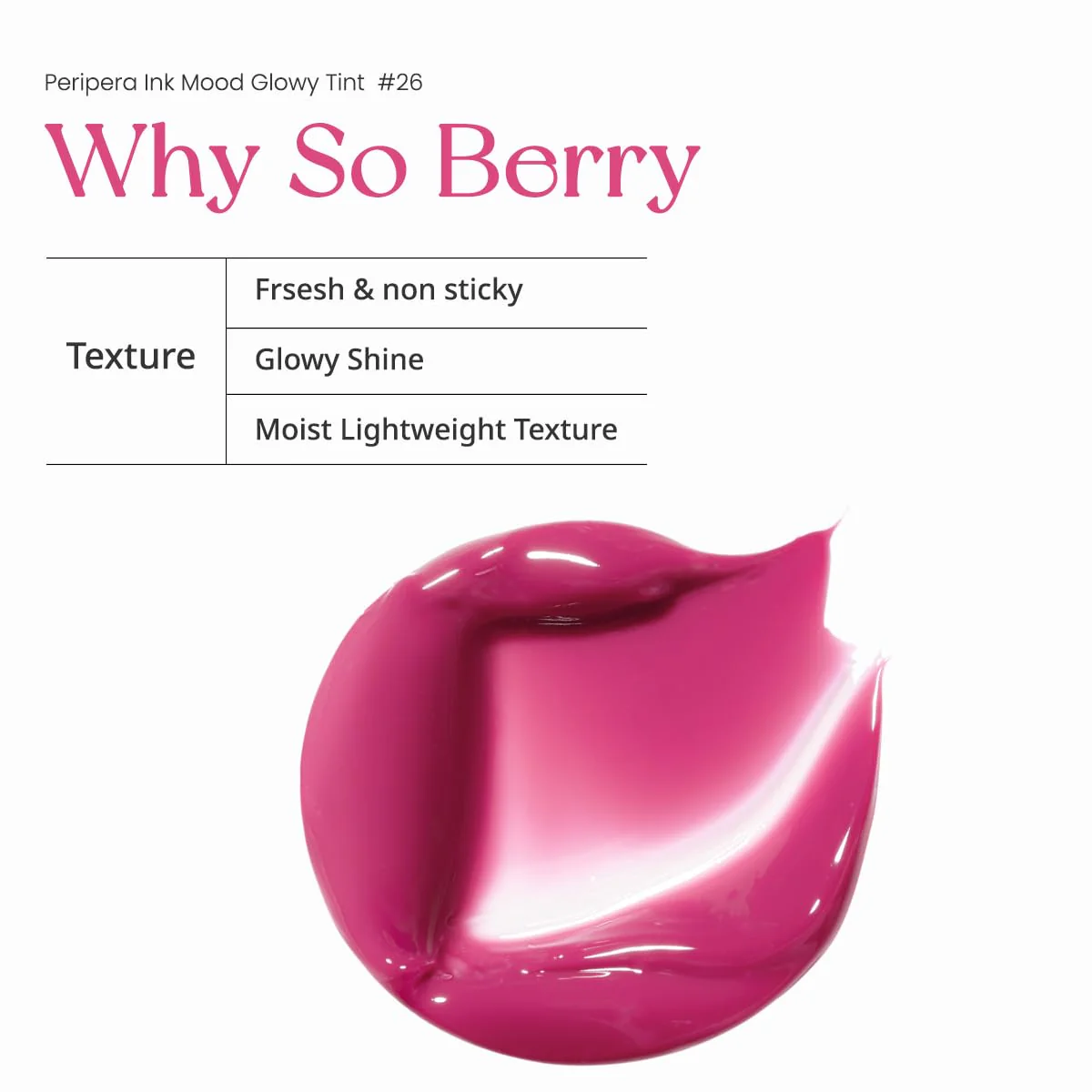 Peripera Ink Mood Glowy Tint | Lip-Plumping, Naturally Moisturizing, Lightweight, Glow-Boosting, Long-Lasting, Comfortable, Non-Sticky, Mask Friendly, No White Film (026 WHY SO BERRY (SODA CAFE)) - Image 4