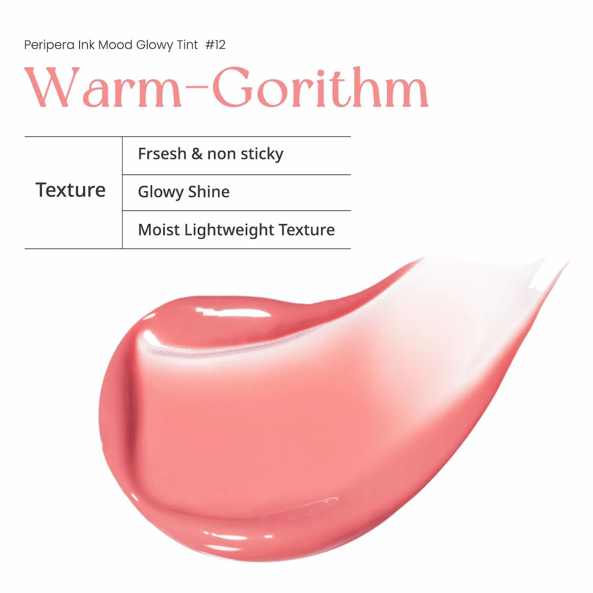 Peripera Ink Mood Glowy Tint | Lip-Plumping, Naturally Moisturizing, Lightweight, Glow-Boosting, Long-Lasting, Comfortable, Non-Sticky, No White Film (012 WARM-GORITHM) - Image 4