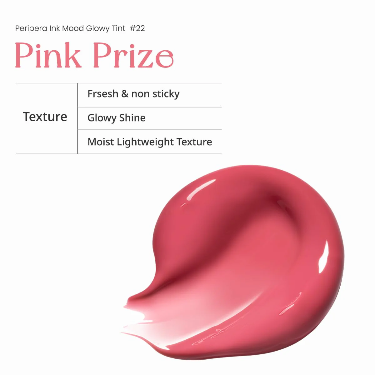 Peripera Ink Mood Glowy Tint | Lip-Plumping, Naturally Moisturizing, Lightweight, Glow-Boosting, Long-Lasting, Comfortable, Non-Sticky, No White Film (022 PINK PRIZE (LUCKY LOTTERY)) - Image 4