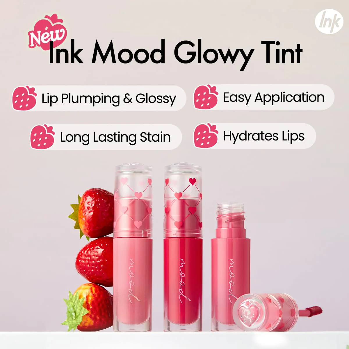 Peripera Ink Mood Glowy Tint | Lip-Plumping, Naturally Moisturizing, Lightweight, Glow-Boosting, Long-Lasting, Comfortable, Non-Sticky, No White Film (032 GOGO BERRY) - Image 6