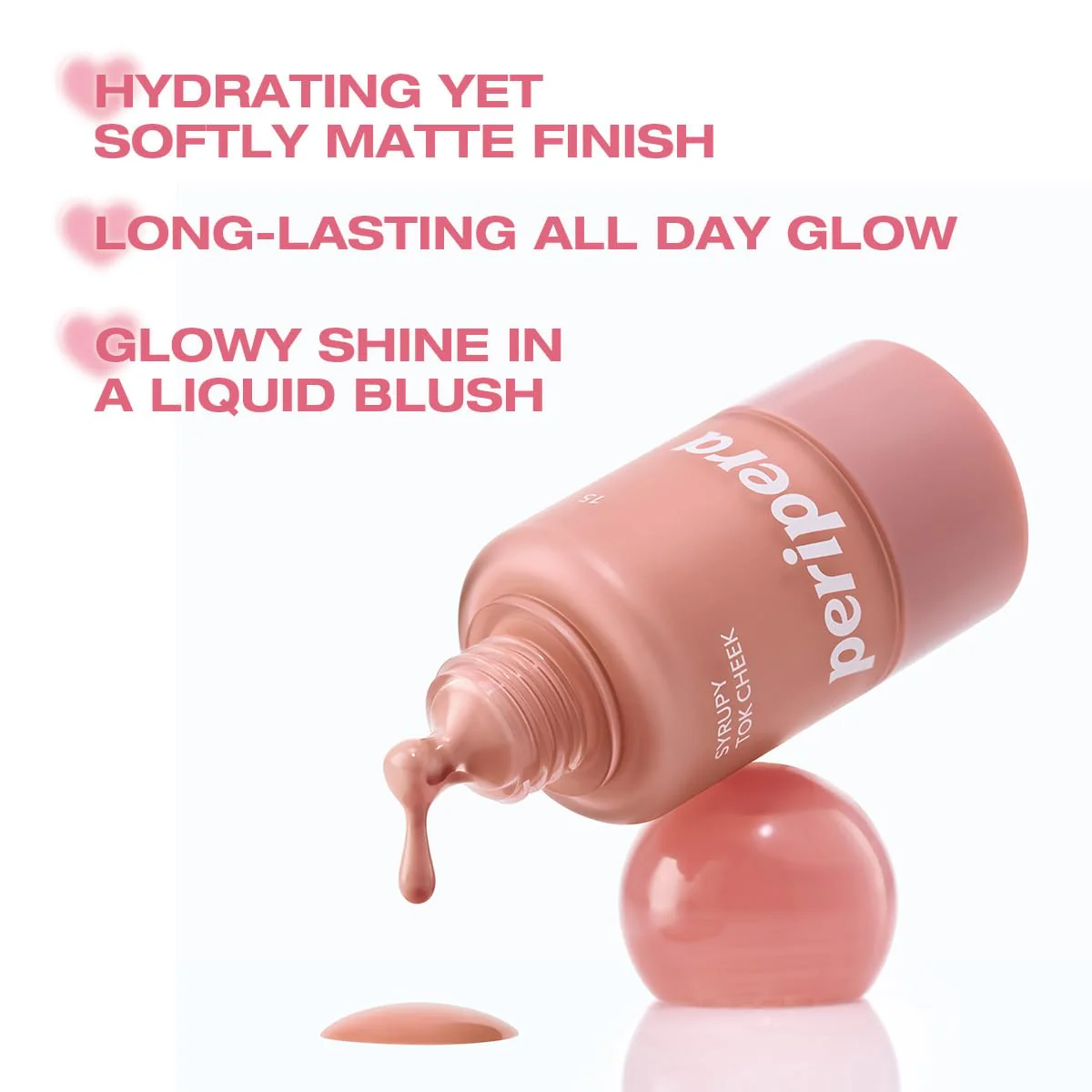 PERIPERA SYRUPY TOK CHEEK 15 Colors, Liquid Blush, Dewy Finish and Hydrates All day, Soft Velvet Texture Face Cheek Tint (02 MILKY LAVENDER) - Image 4
