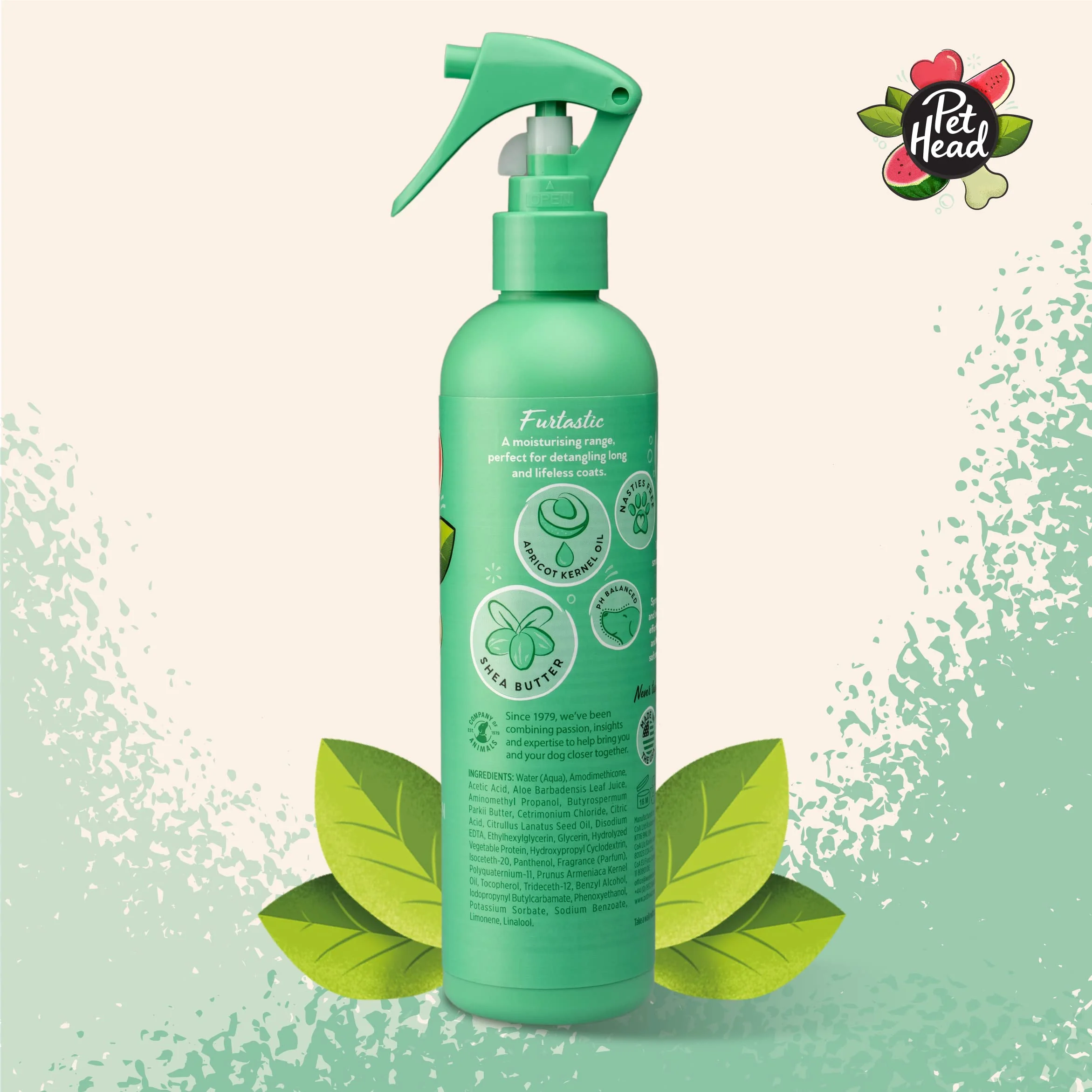 Pet Head Furtastic Dog Spray | Watermelon Scent | Pet Spray for Smelly Dogs | Knot Detangler | Care for Long, Tangly Curls & Coats | Vegan | Gentle Formula for Puppies | Made in USA | 10.1 fl. oz. - Image 6
