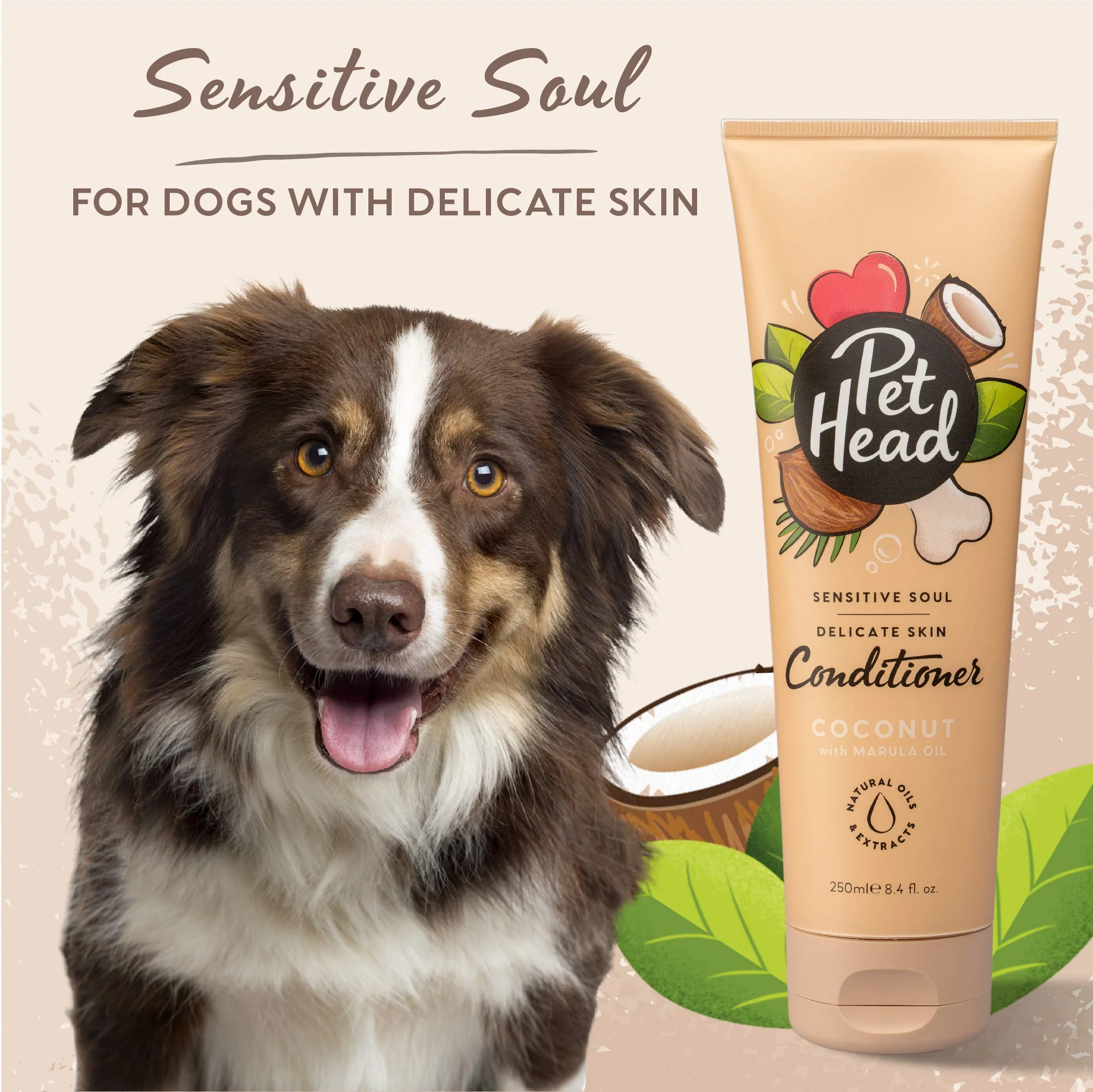 Pet Head Sensitive Soul Dog Conditioner | Coconut Scent | Conditioner for Dogs with Sensitive Skin | Professional Grooming | Vegan | pH-Neutral | Gentle Formula for Puppies | Made in USA | 8.4 fl. oz. - Image 5