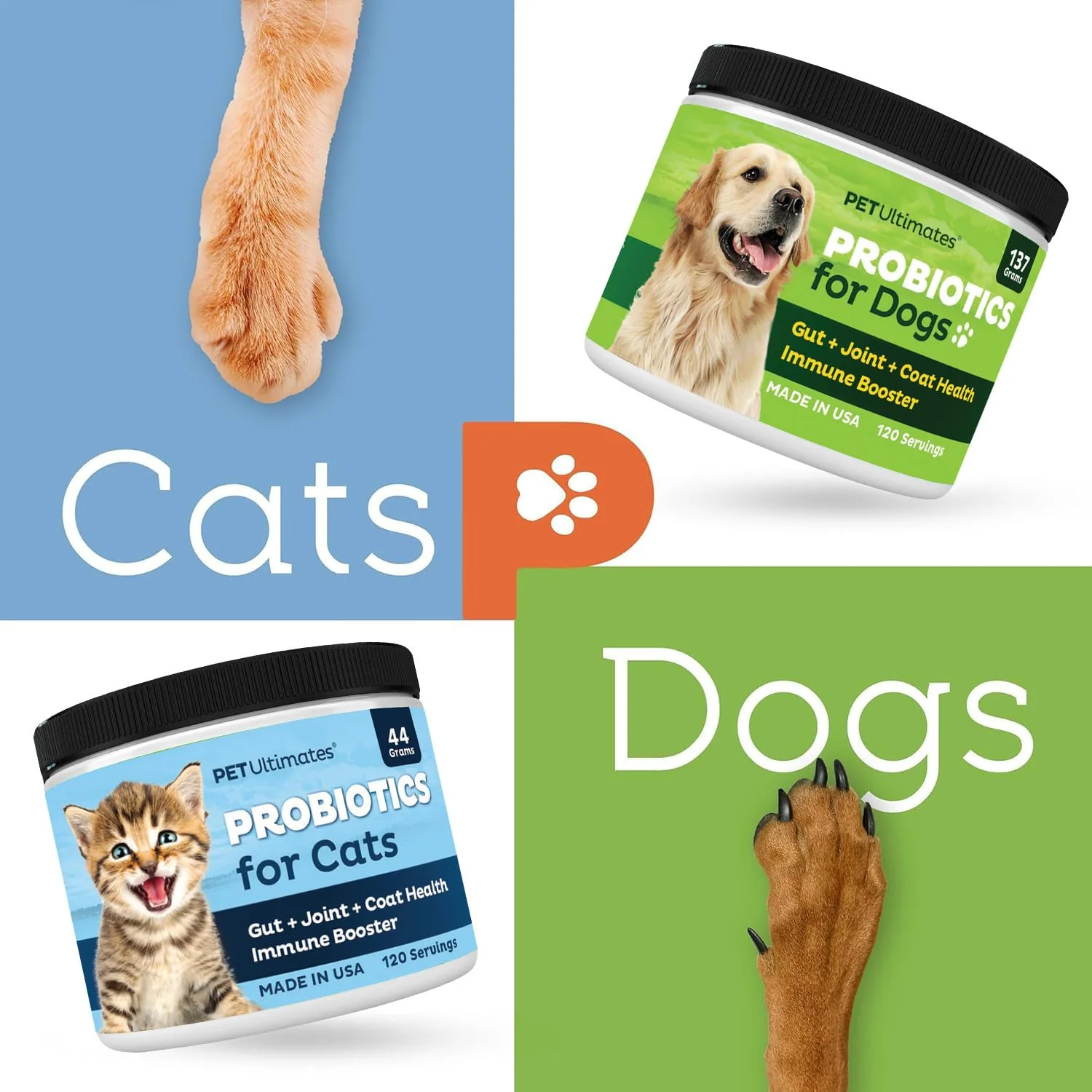 Pet Ultimates Probiotics for Dogs – 22-Species Dog Probiotics for Digestive Support & Antibiotics Recovery – Skin and Coat Supplement, Enhances Vitality – Dog Health Supplies (1 Pack) - Image 2