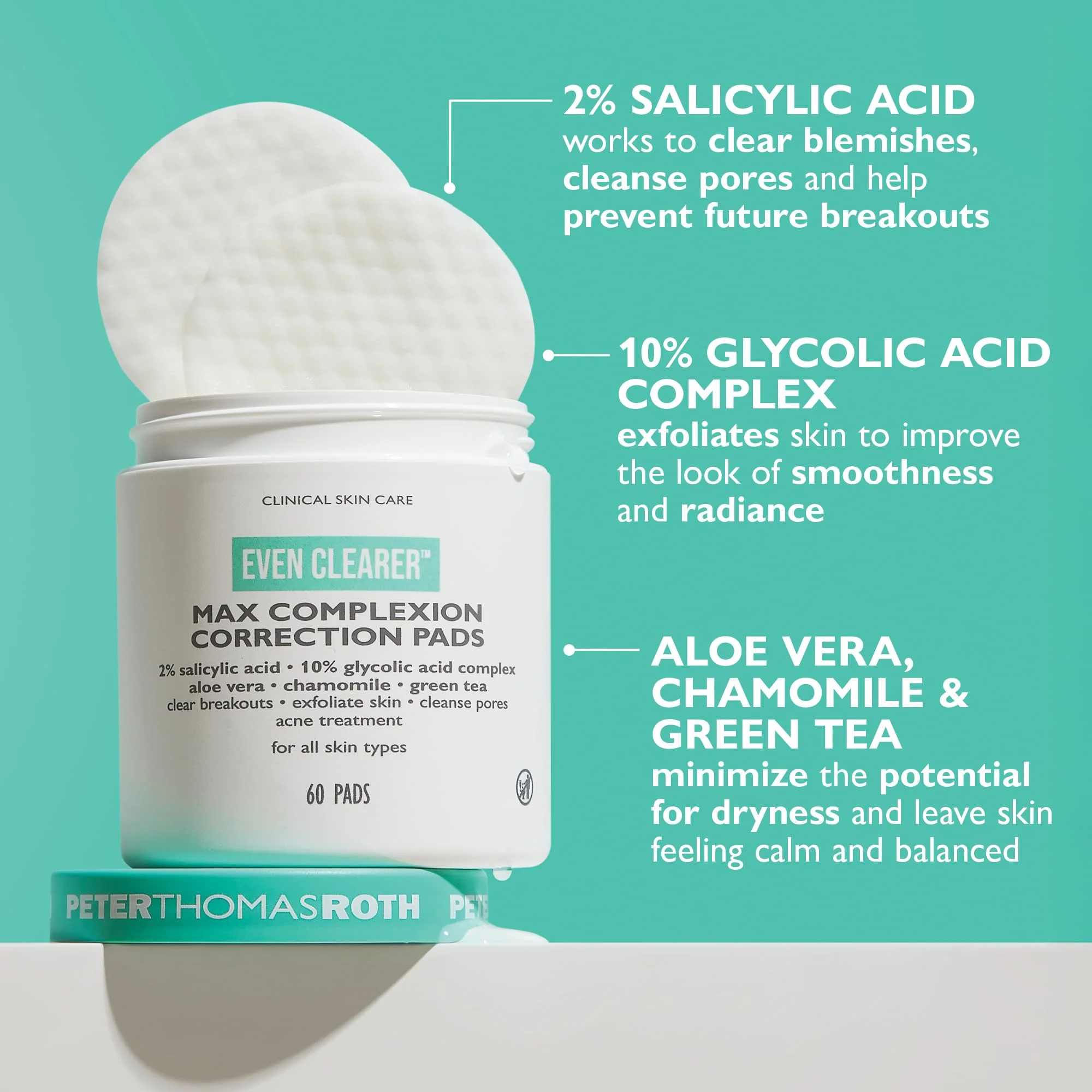 Peter Thomas Roth | Even Clearer™ Max Complexion Correction Pads for Acne and Blemishes - Image 5