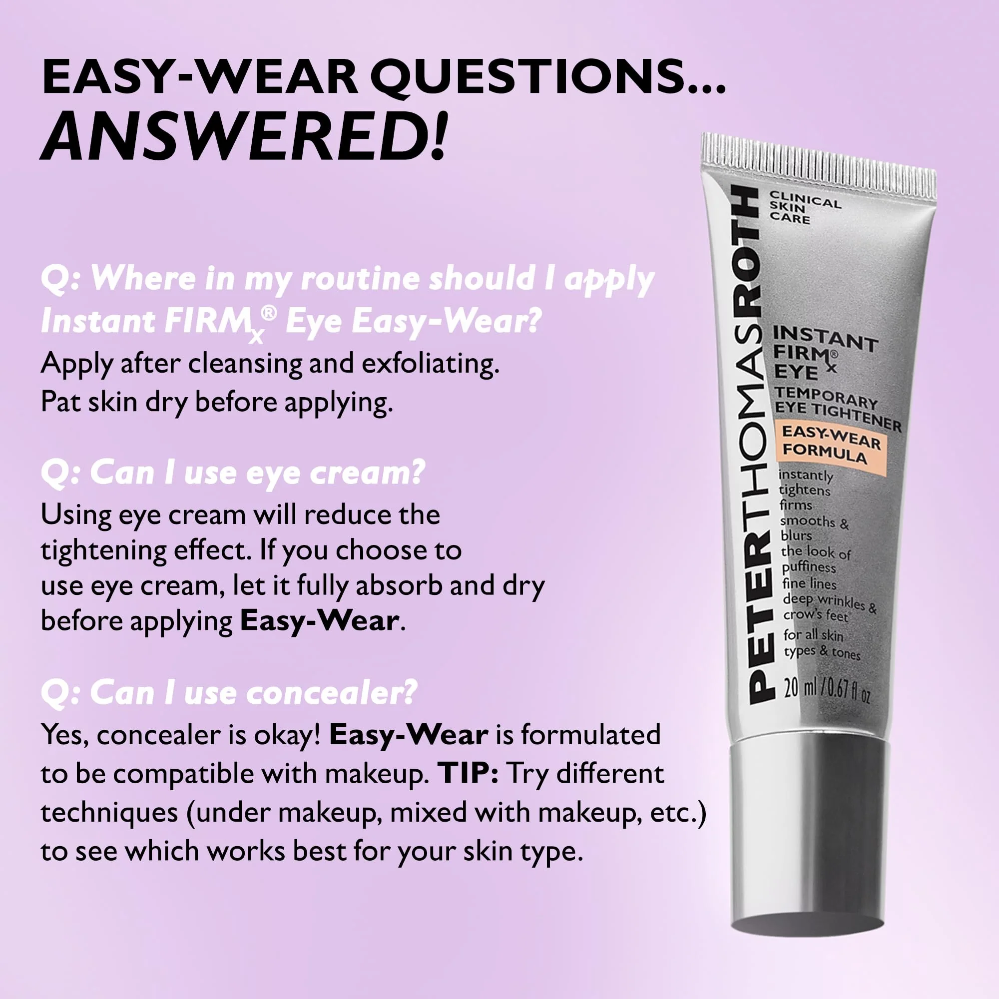 Peter Thomas Roth | Instant FIRMx® Eye Temporary Eye Tightener Easy-Wear Formula | For Firming Under-Eye Bags & Wrinkles - Image 2