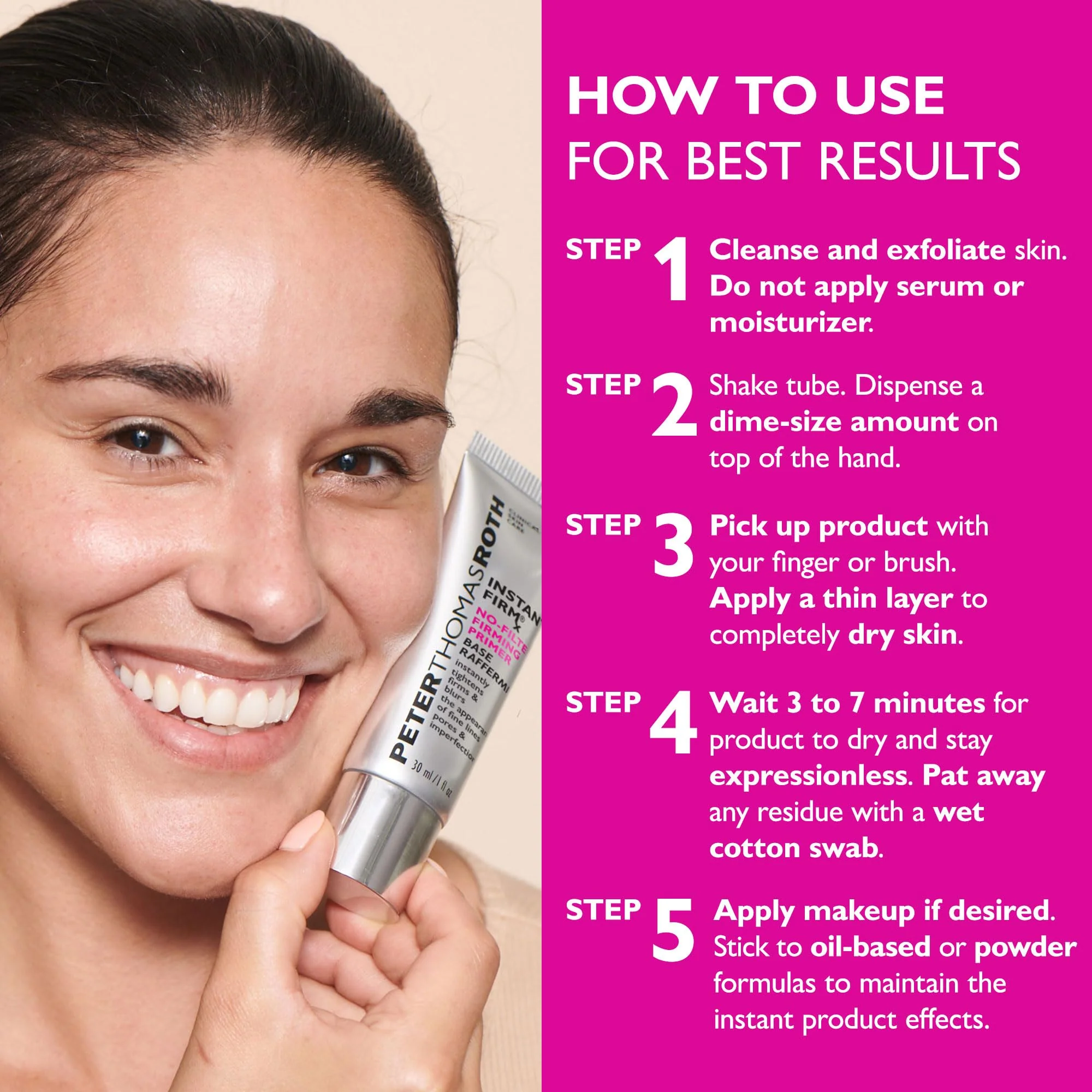 Peter Thomas Roth | Instant FIRMx® No-Filter Primer, Instant Skin Tightener, Skin Firmer, Makeup Primer For Face, Blurring Face Primer - Image 5