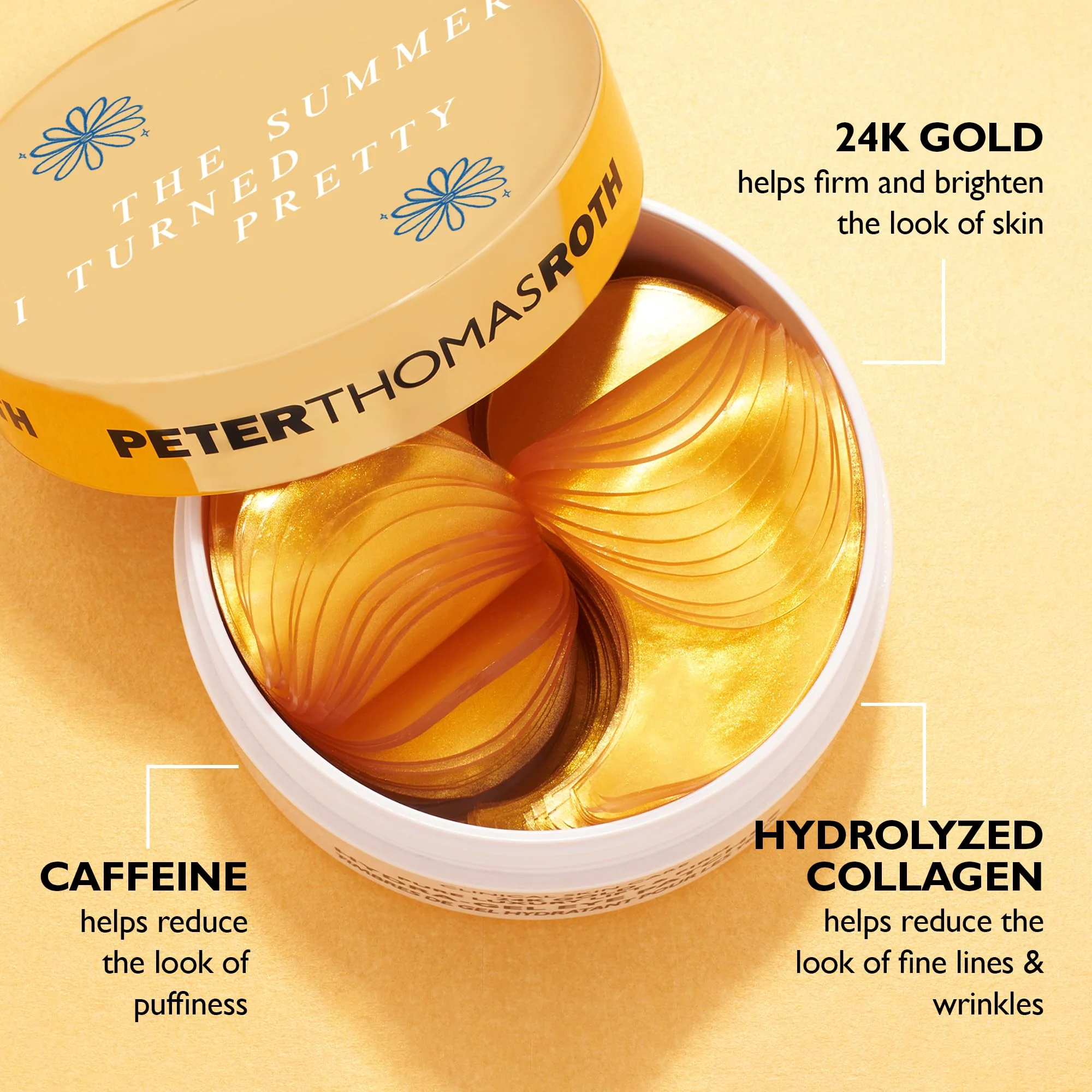 Peter Thomas Roth | The Summer I Turned Pretty x Peter Thomas Roth Travel-Size 24K Gold Hydra-Gel Eye Patches - Image 3