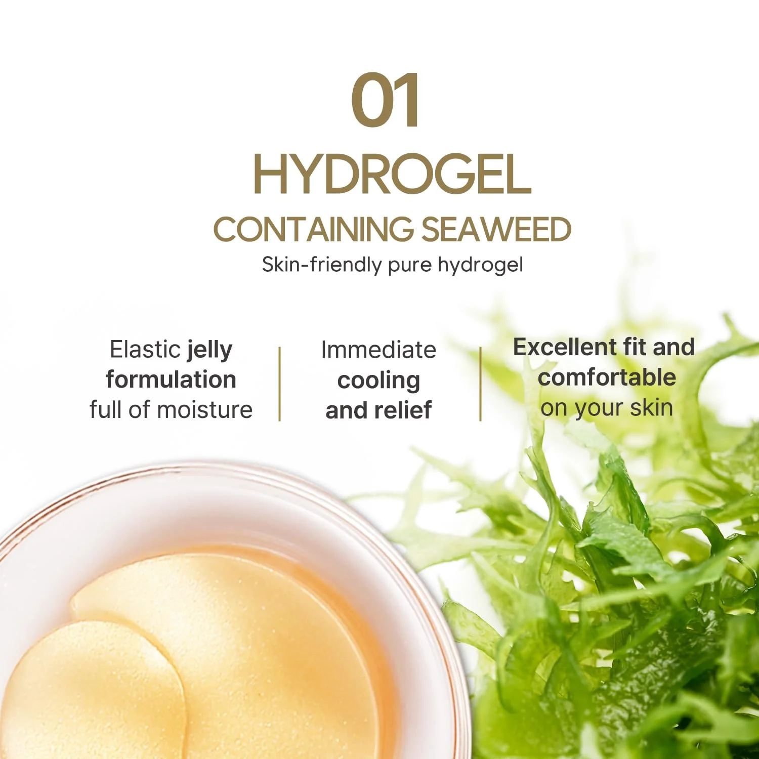 Petitfee Gold Hydrogel Eye Patch 60ea (30pairs) - 24k Gold Eye Mask for Moisturizing, Glowy Skin, Hydrating, Skin Elasticity, Youthful Complexion, Ginseng, Collagen - Image 7