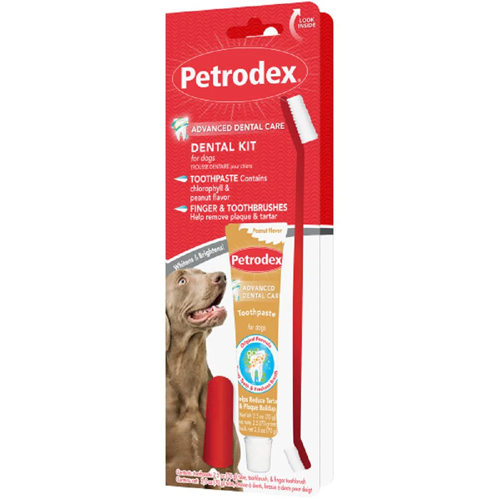 Petrodex Dental Care Kit for Dogs and Puppies, Cleans Teeth and Fights Bad Breath, Reduces Plaque and Tartar Formation, Enzymatic Tooth Brushing Kit, Peanut Flavor, 2.5oz Toothpaste + Toothbrush - Image 8