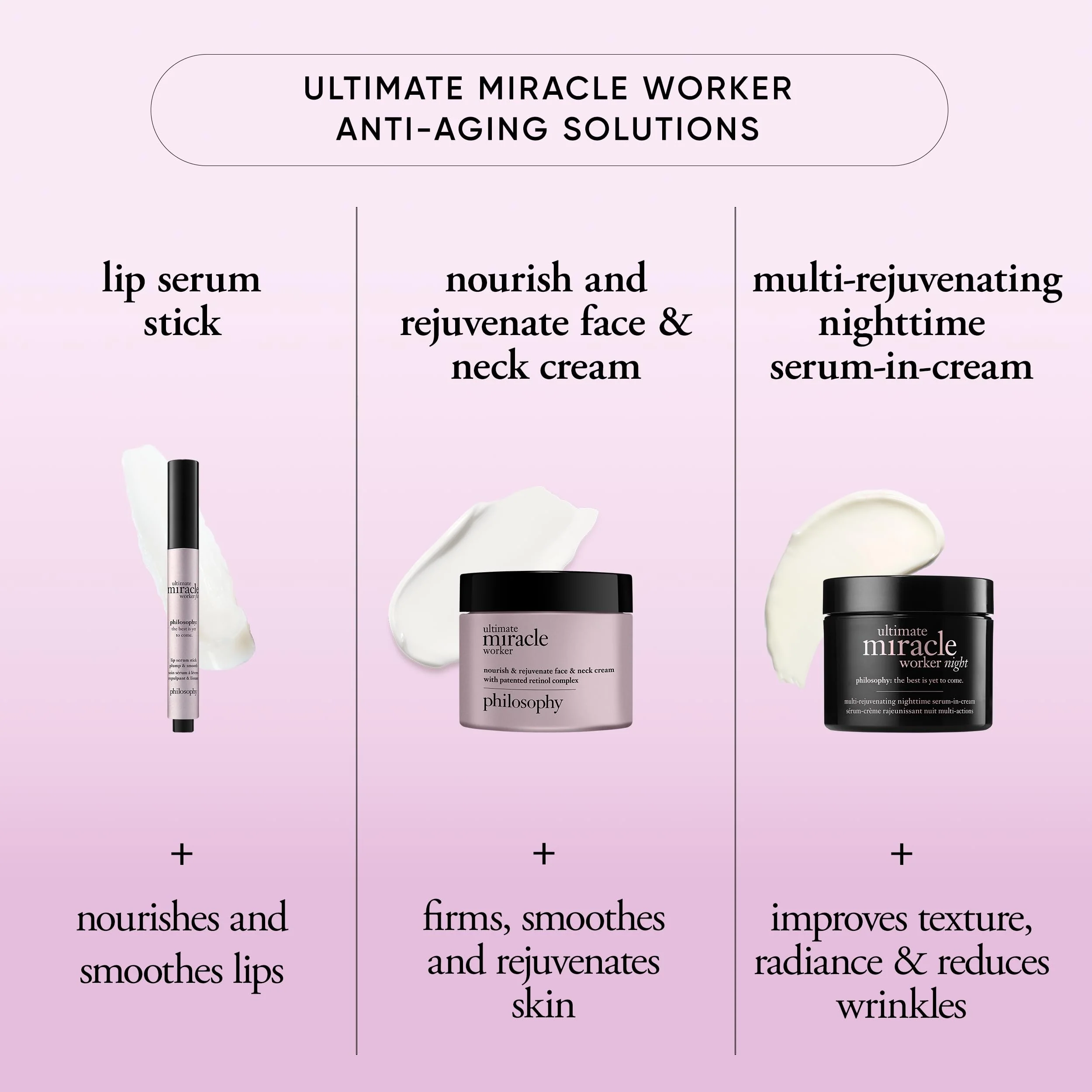 philosophy ultimate miracle worker multi-rejuvenating nighttime serum-in-cream face moisturizer - with retinol - targets all major signs of aging including fine lines & wrinkles - 2 fl oz - Image 4