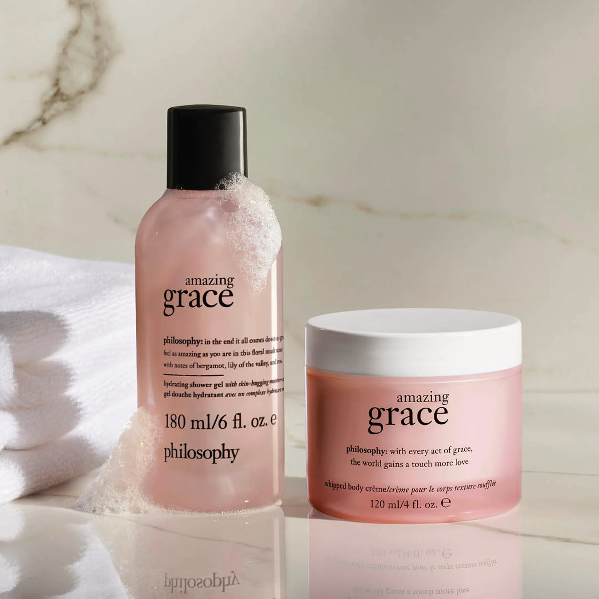 philosophy you're so amazing gift set - 2-pc. amazing grace hydrating shower gel (6oz) & whipped body crème (4oz) - moisturizing bath & body duo for women - Image 3
