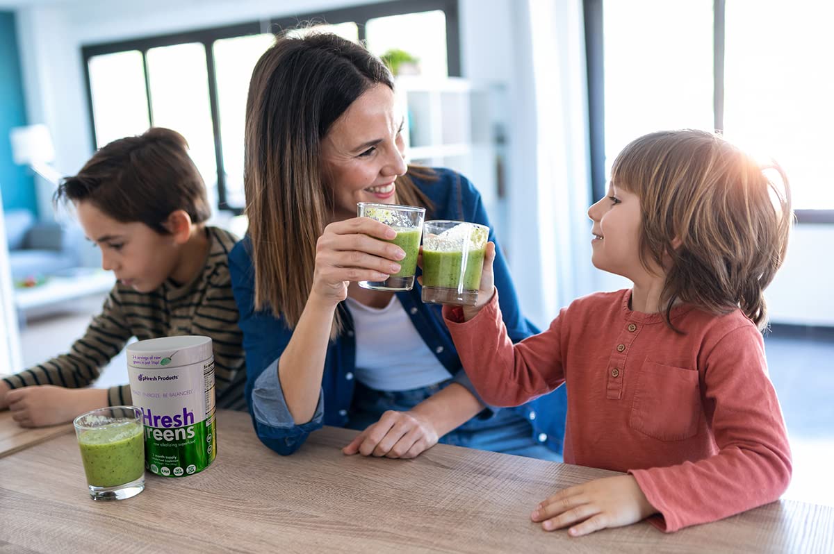 pHresh Greens Raw Alkalizing Superfood Greens Powder - 1 Month Supply | Gluten-Free | Natural Enzymes | Raw Nutrients | Approved for Intermittent Fasting and Keto Diets | 5 Ounces - Image 5
