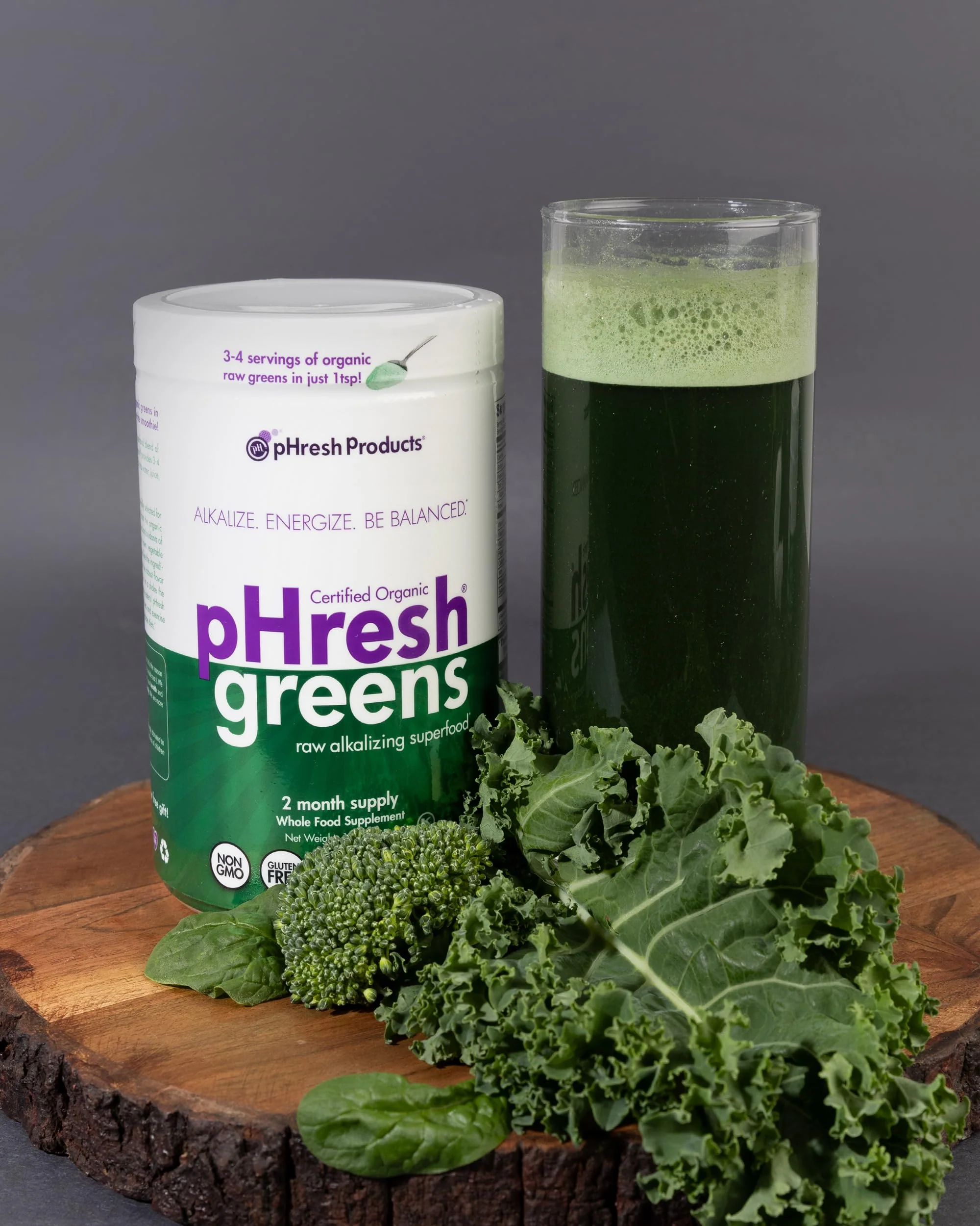 pHresh - Greens Raw Alkalizing Superfood Greens Powder - 2 Month Supply - Vegan, Kosher, Gluten Free - Natural Enzymes, Nutrients - Approved for Intermittent Fasting - 10 oz - Image 4