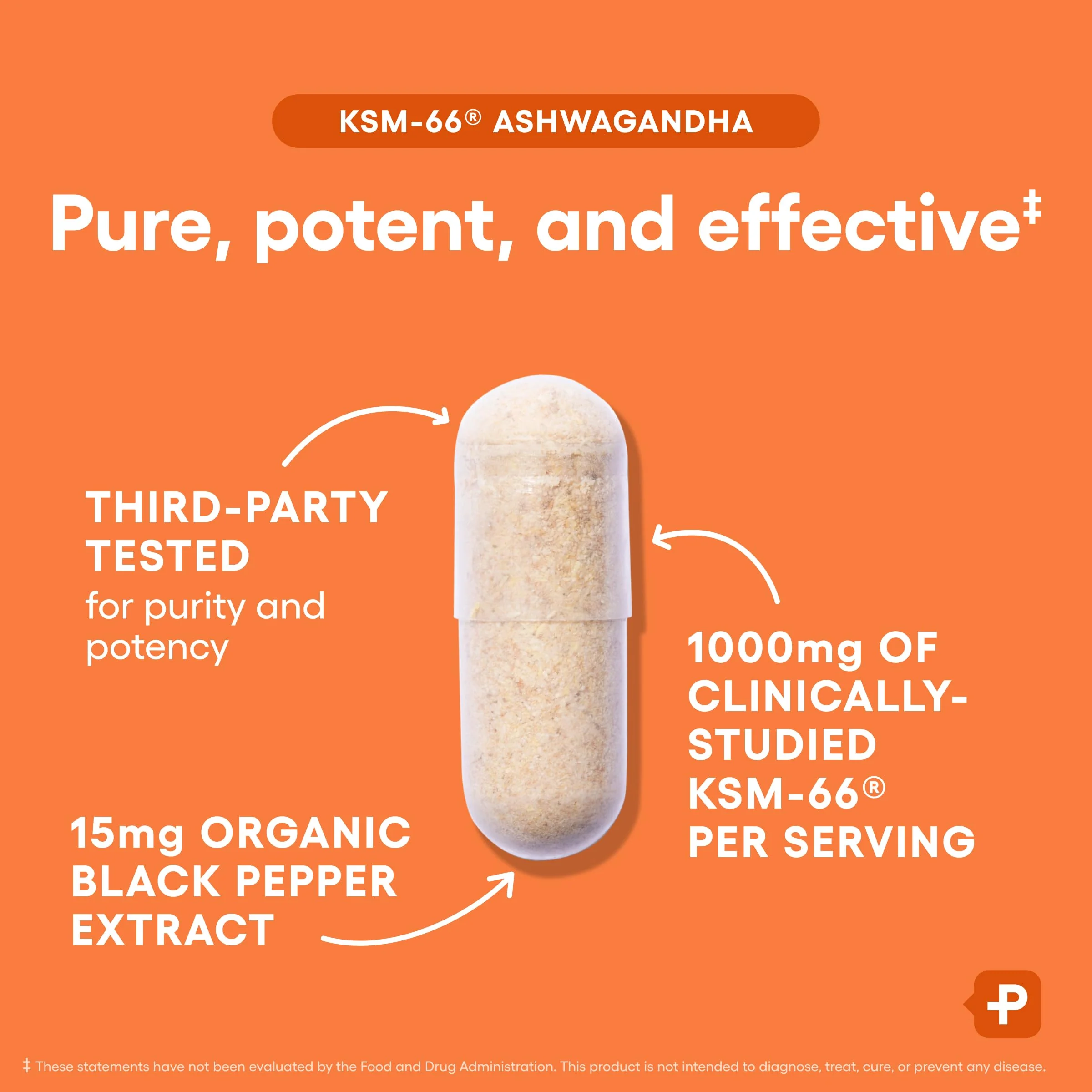 Physician's CHOICE KSM-66 Ashwagandha Root Powder Extract 1,000mg - Organic - with Black Pepper for Maximum Absorption - 5% Withanolides - Stress, Mood & Athletic Support - 60 Vegan Capsules - Image 5