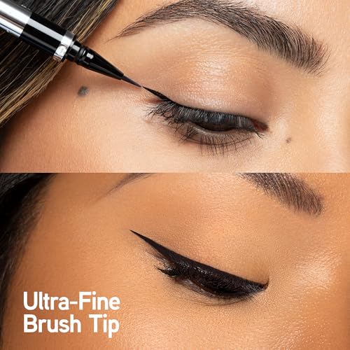 Physicians Formula Eye Booster Super Slim Liquid Eyeliner, Waterproof Precision with a Lash-Boosting Complex, Natural Finish, & Sensitive Skin Approved, Cruelty-Free & Vegan -Ultra Black - Image 6