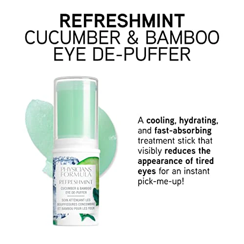 Physicians Formula RefreshMint Cucumber & Bamboo Eye De-Puffer Stick | Under Eye Cream for Dark Circles and Puffiness | Dermatologist Tested - Image 6