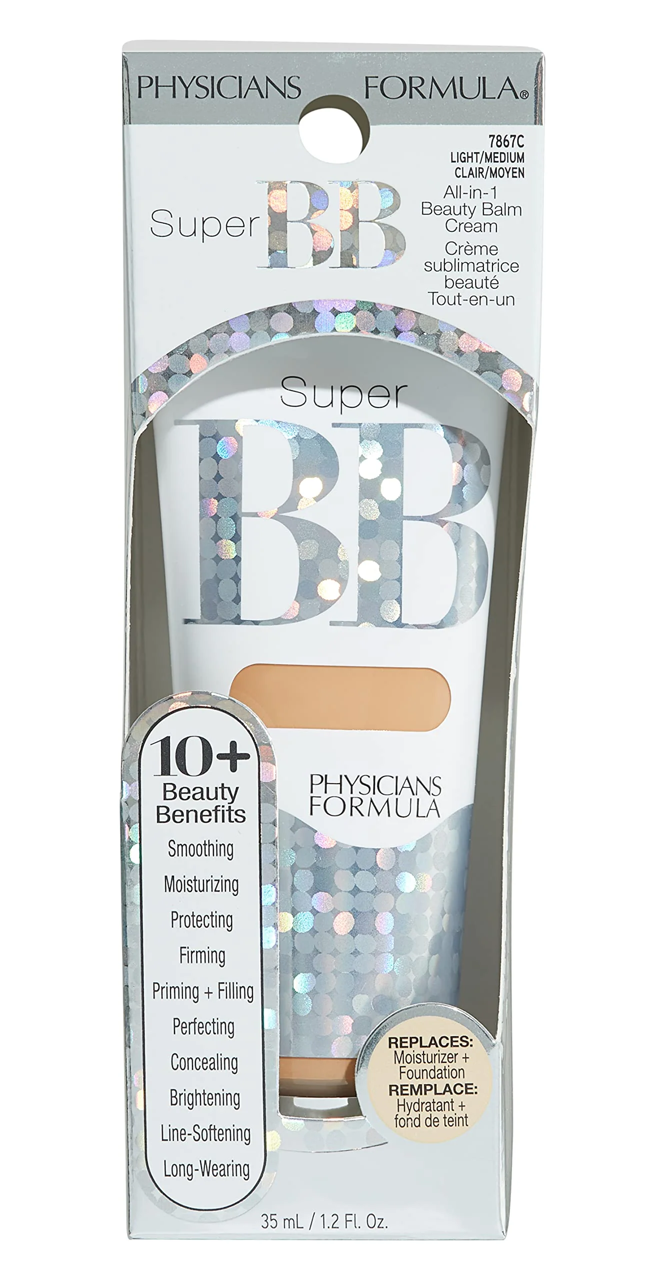 Physicians Formula Super BB Cream. All in 1 Tinted Beauty Balm Foundation Cream, Sheer Moisturizing Coverage, Cruelty Free Light/Medium - Image 9