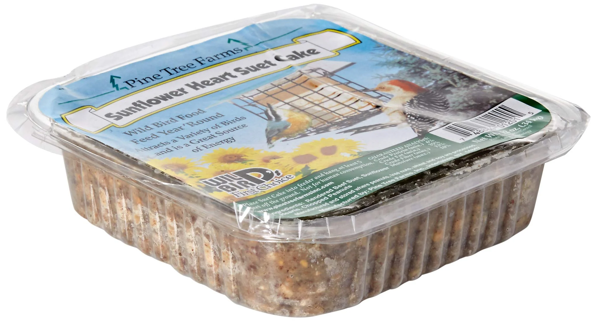 Pine Tree Farms 1201 Sunflower Heart Suet Cake, 12-Ounce - Image 2
