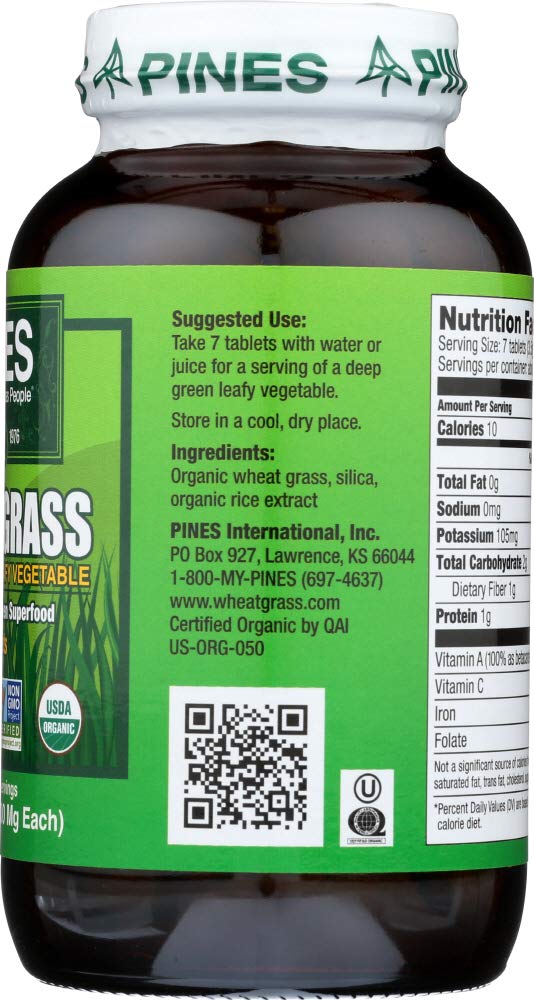 Pines International Pines Wheat Grass -- 500 mg - 500 Tablets - Image 2