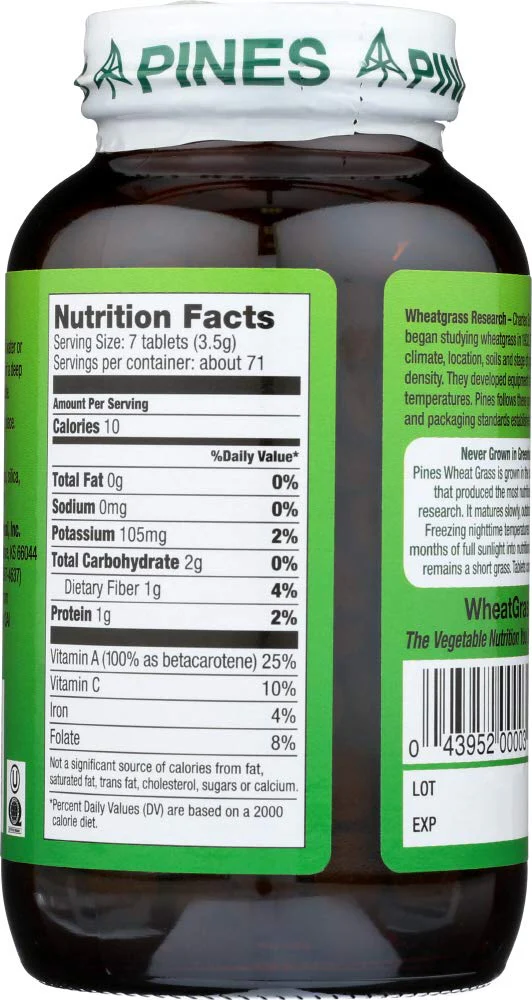 Pines International Pines Wheat Grass -- 500 mg - 500 Tablets - Image 3